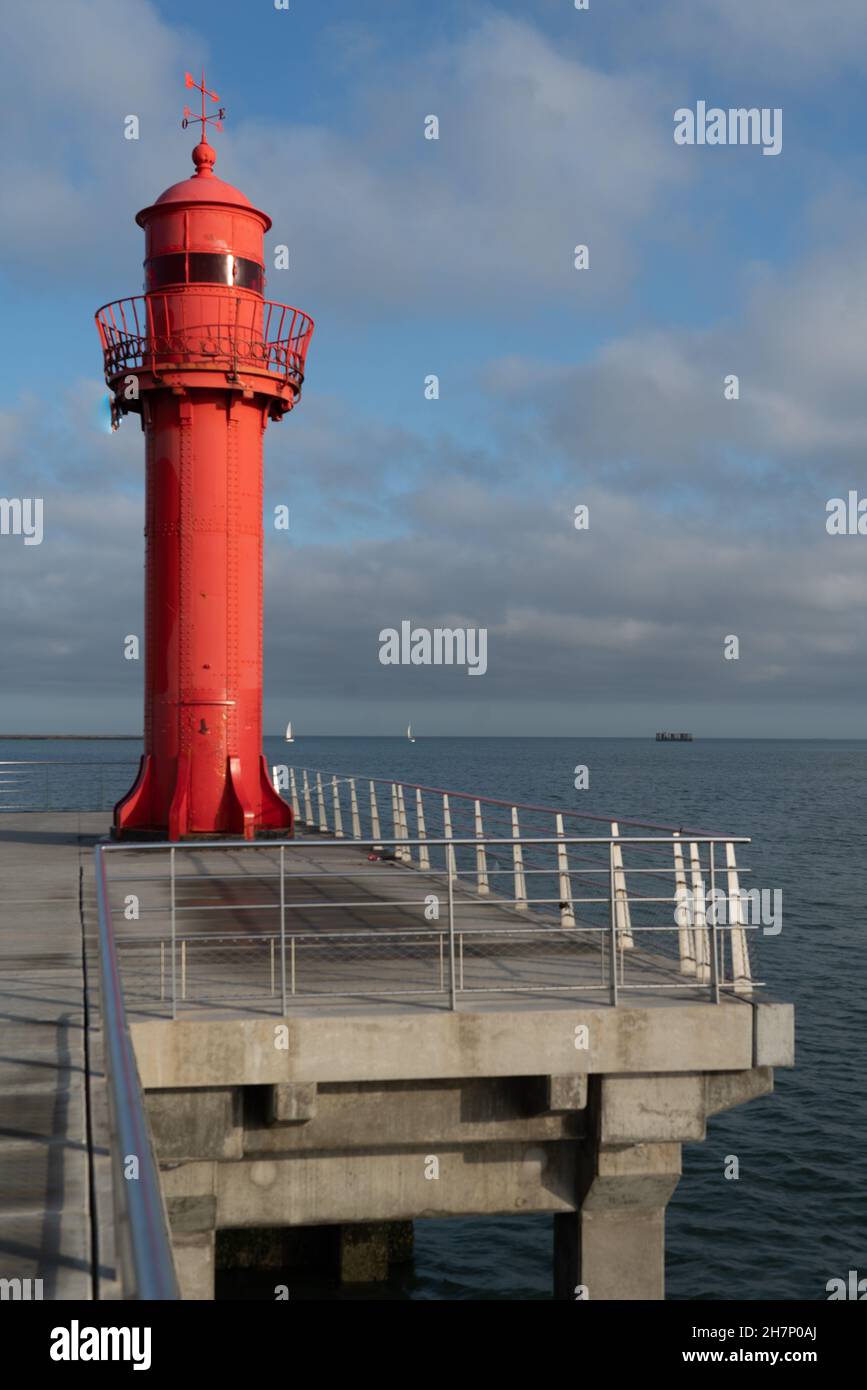 Frankreich, Region Hauts-de-France, Pas-de-Calais, Boulogne-sur-Mer, nordöstlicher Anlegesteg, Stockfoto