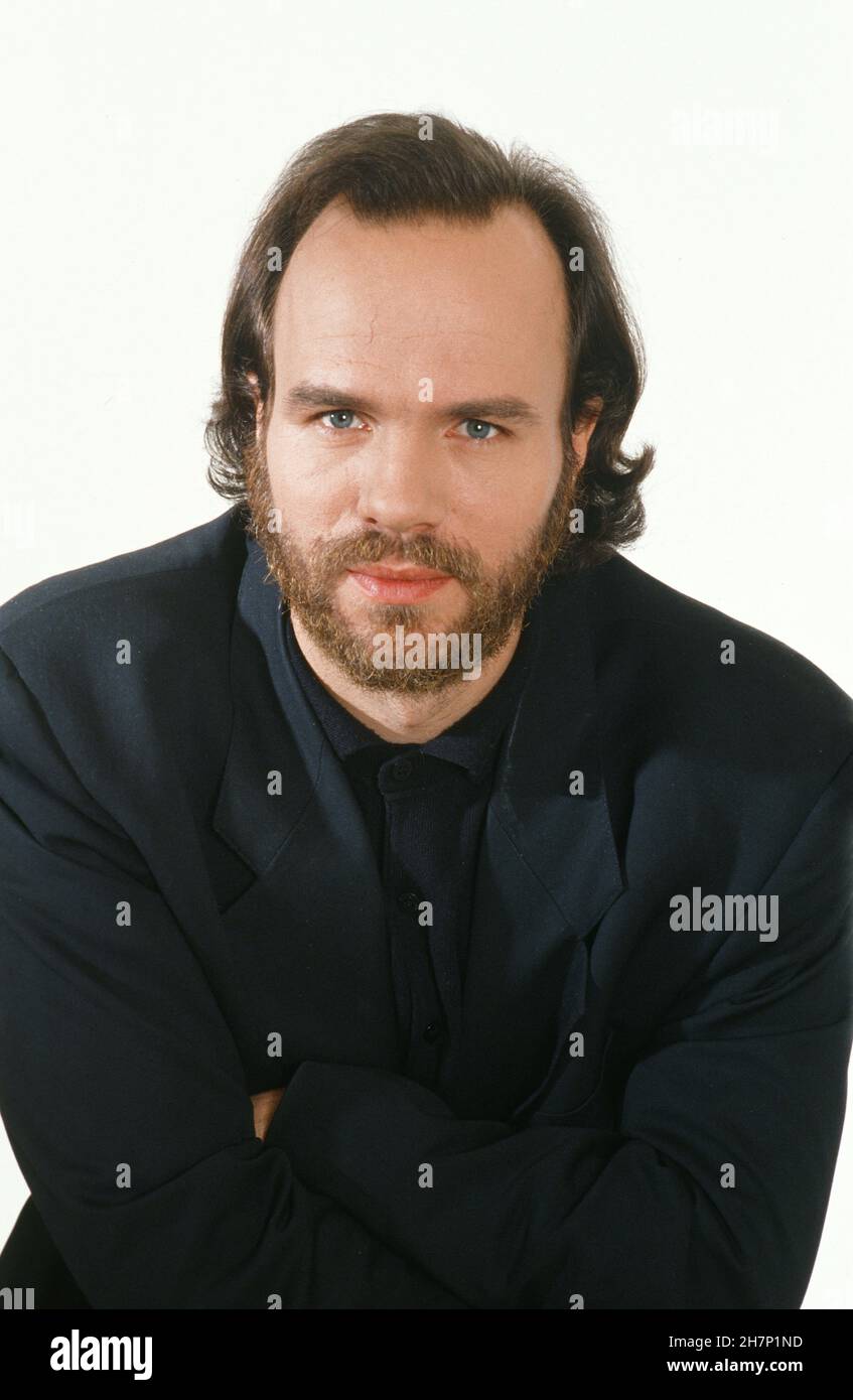 Der französische Schauspieler Aurélien Recoing. Studioportrait, aufgenommen am 15. Juni 1990. Stockfoto