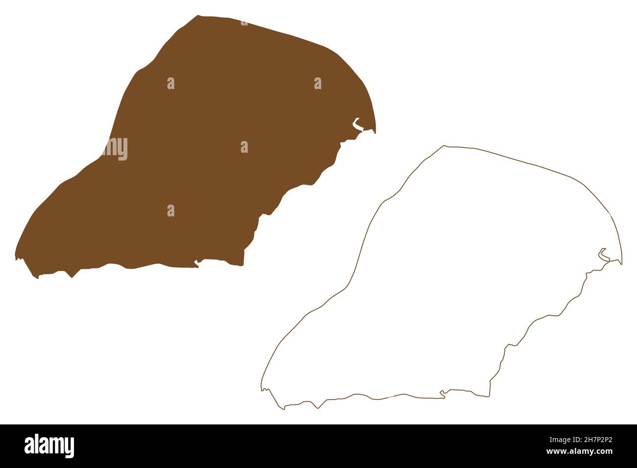 Insel Oleny (Russland, Russische Föderation) Kartenvektordarstellung