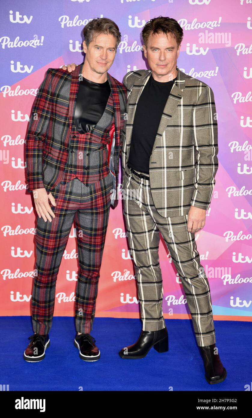 ITV Palooza!, John Barrowman, Scott Gill bei der Ankunft in der Royal Festival Hall, Southbank, London. VEREINIGTES KÖNIGREICH Stockfoto