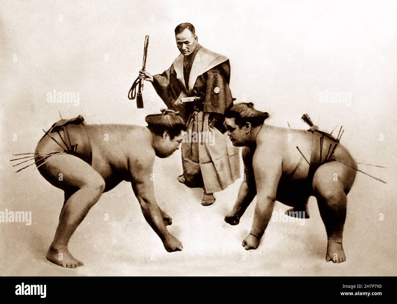Sumo-Ringer, Japan, Anfang 1900s Stockfoto