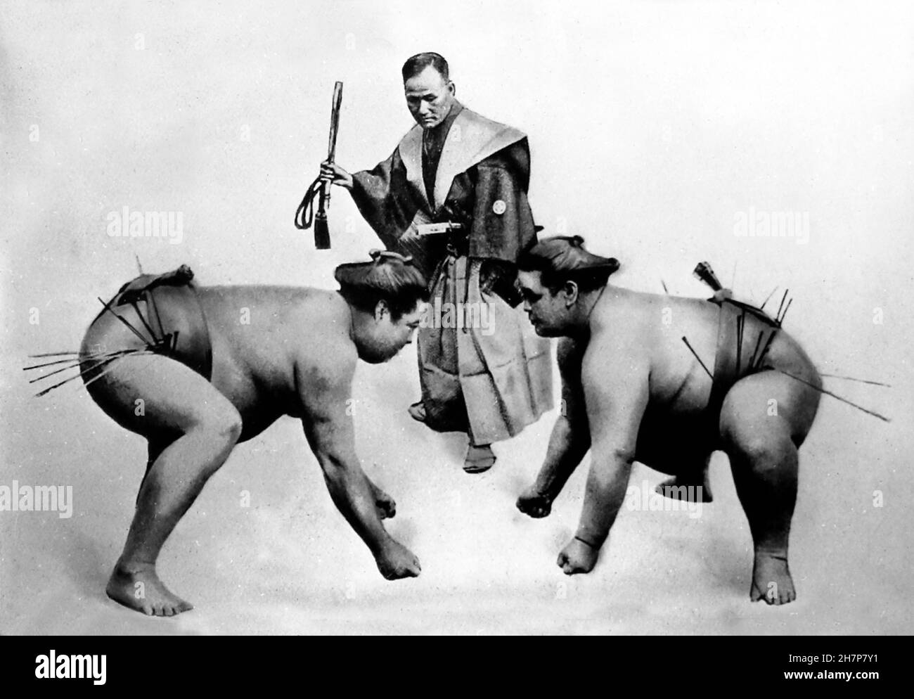 Sumo-Ringer, Japan, Anfang 1900s Stockfoto