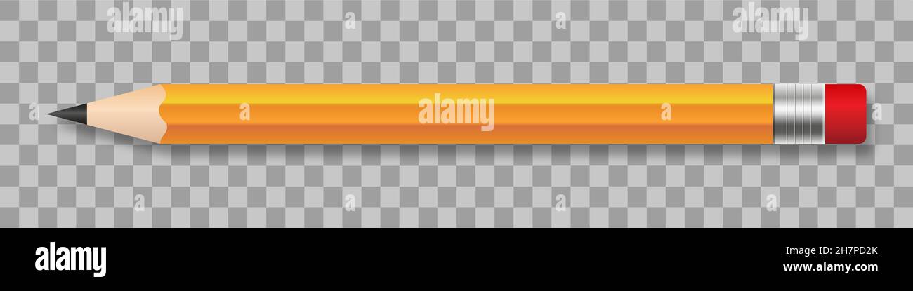 Bleistift. Vektorgrafik auf transparentem Hintergrund. Stock Vektor