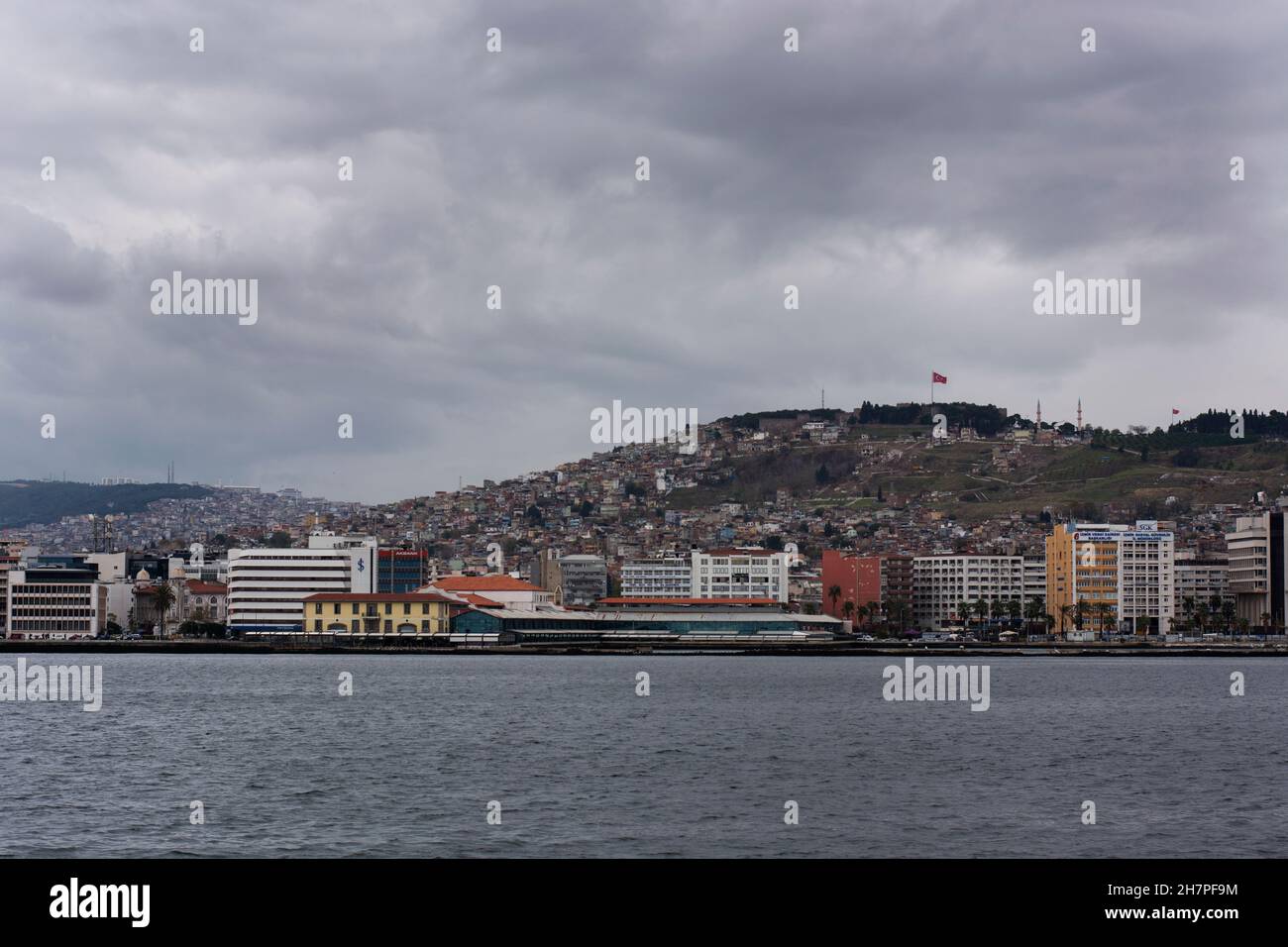 Blick auf das Meer entlang der izmir alsancak Stockfoto