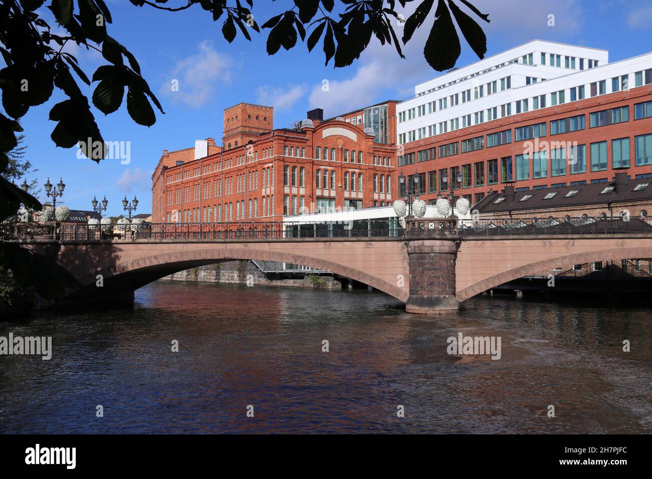 Norrkoping in Schweden. Ehemalige Industriestadt - revitalisierte Architektur. Stockfoto