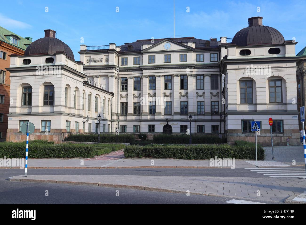 Wahrzeichen Stockholms - Bonde Palace. Denkmal aus der Zeit des Schwedischen Reiches im Viertel Gamla Stan. Stockfoto
