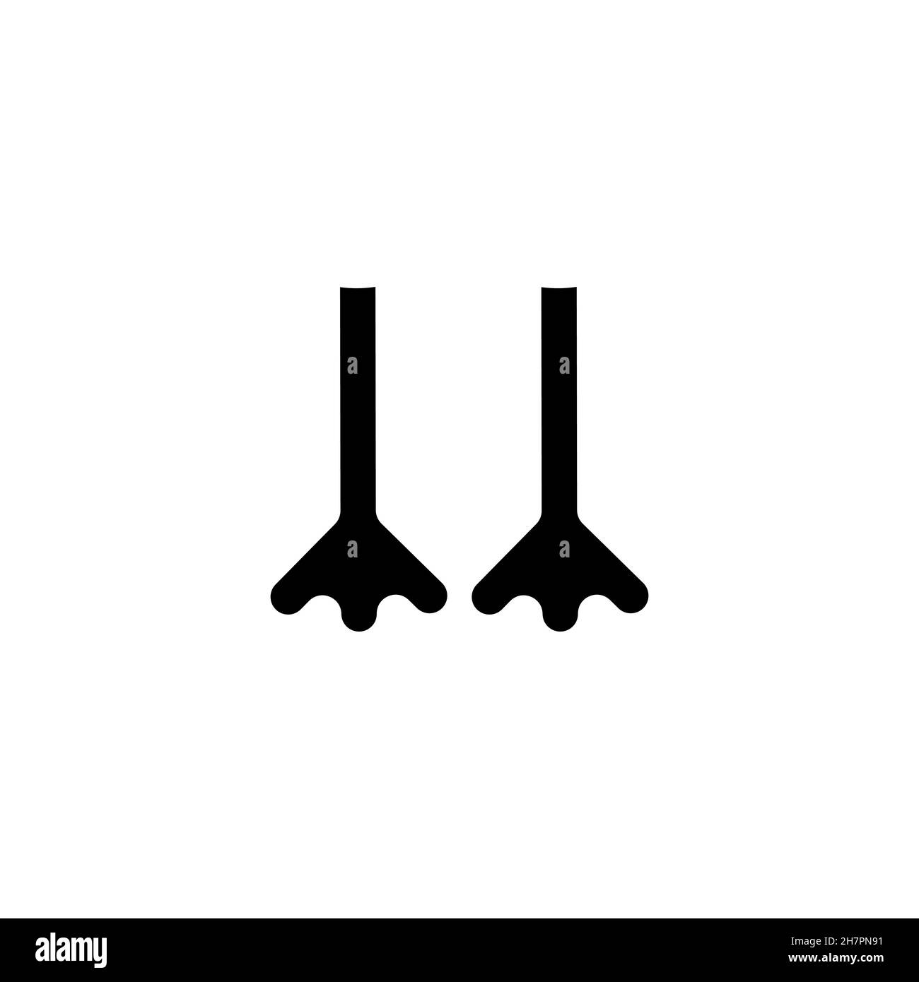 Symbol der Vogelfuss-Linie. Einfacher Stil Vogelfarm Poster Hintergrund-Symbol. Logo-Design-Element. T-Shirt-Druck. Vektor für Aufkleber. Stock Vektor