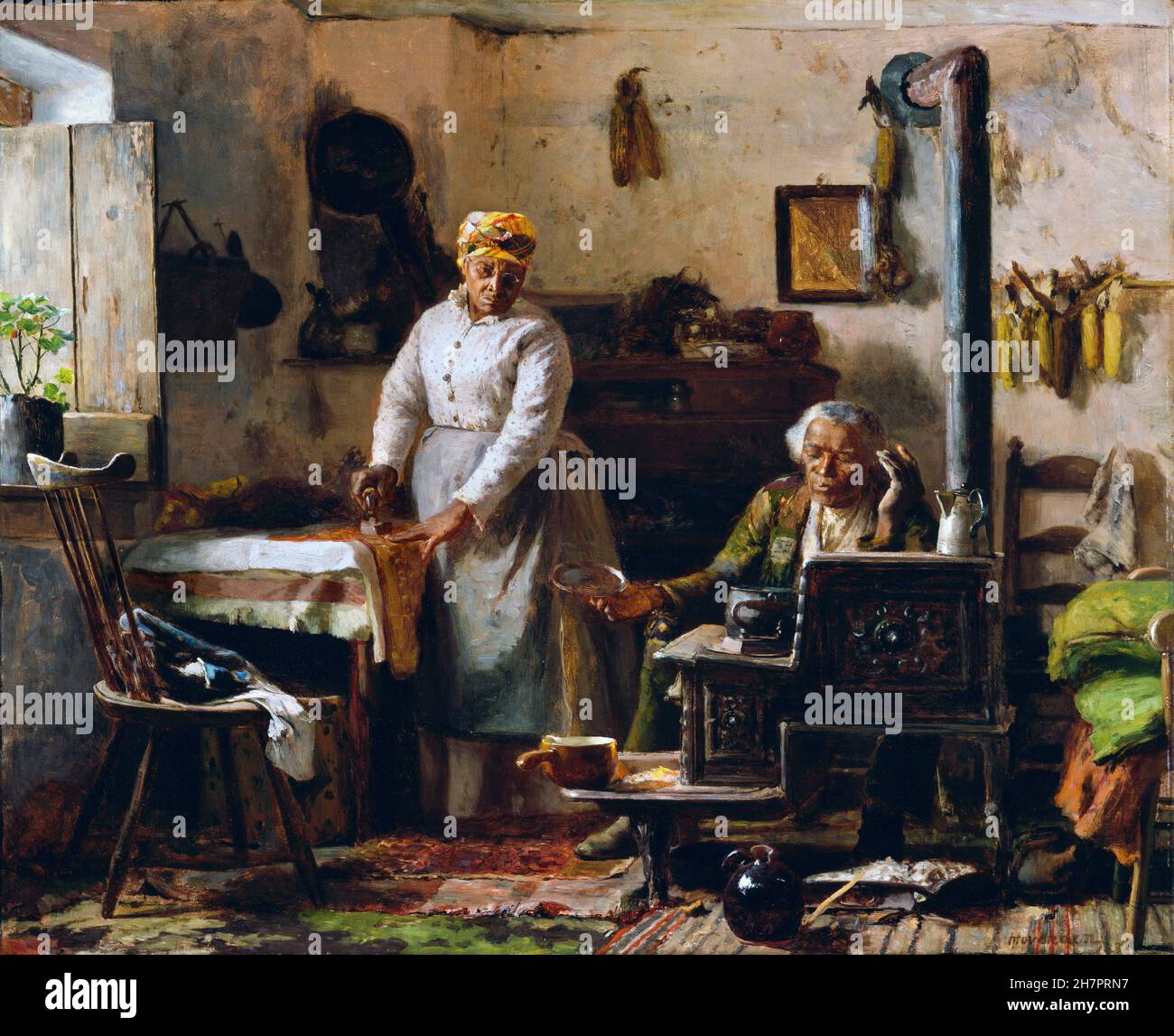 Chloe und Sam von Thomas Hovenden (1840-1895), Öl auf Leinwand, 1882 Stockfoto