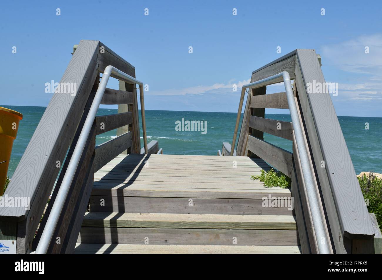 Ein Stil bietet Zugang zum Strand. Stockfoto