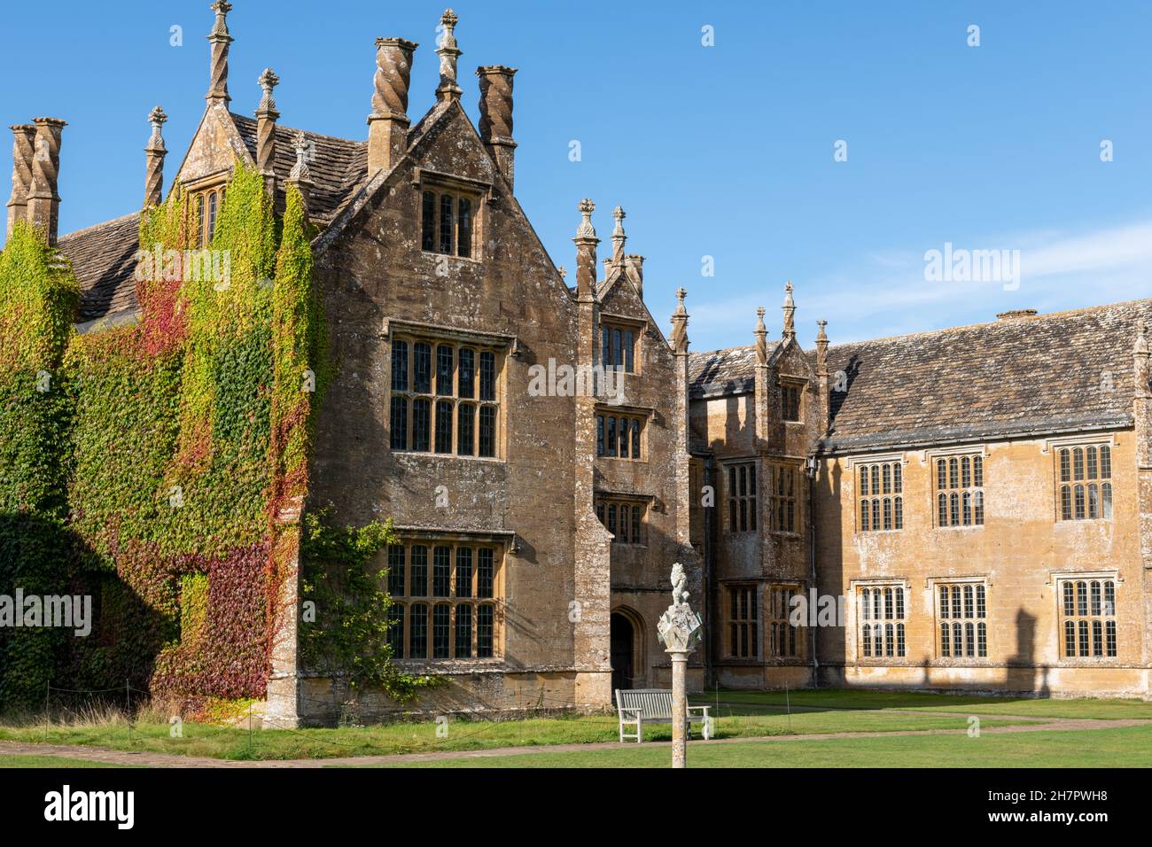 Barrington.Somerset.Vereinigtes Königreich.September 19th 2021.Blick auf Barrington Gericht in Somerset Stockfoto