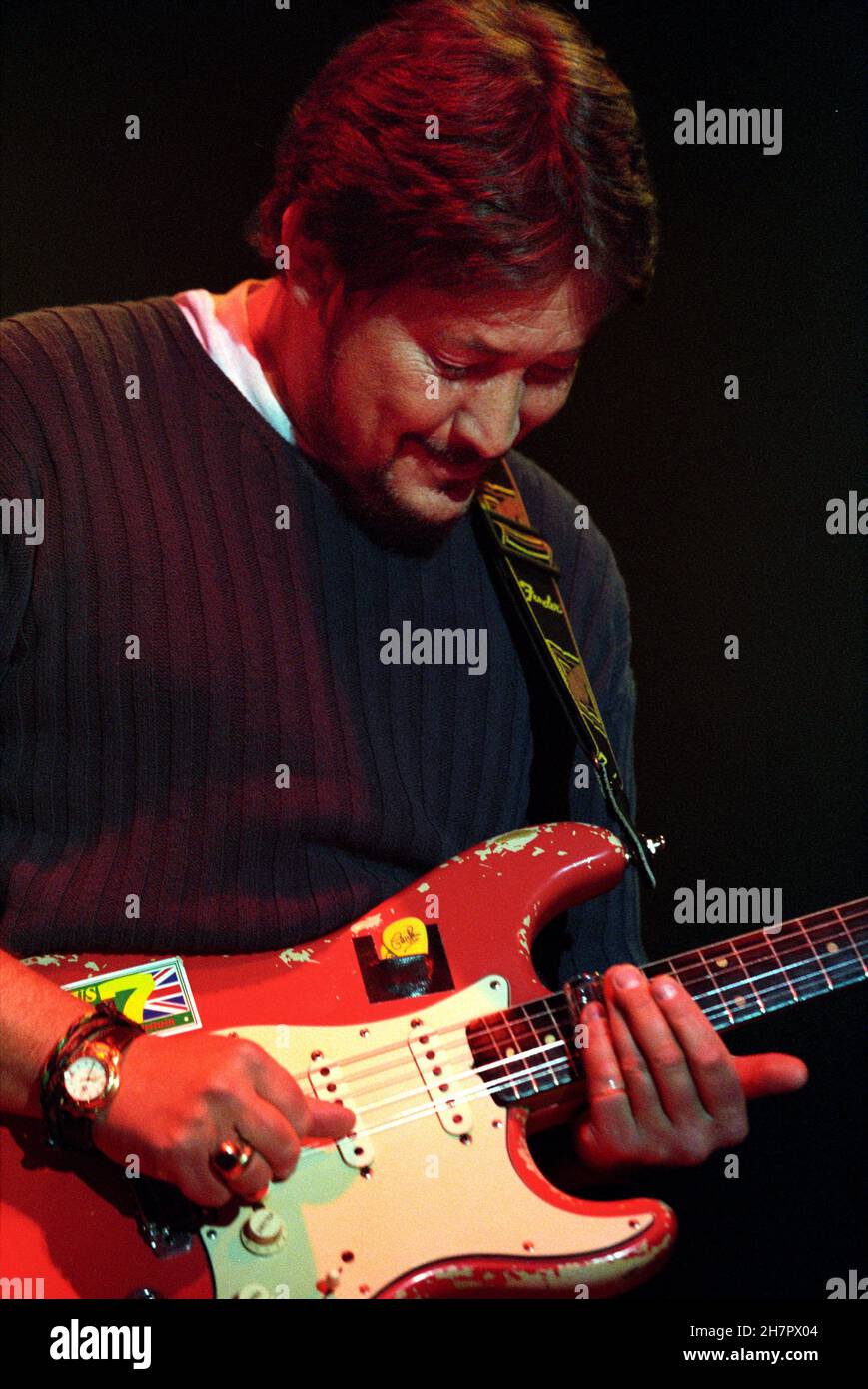 Chris Rea im Konzert im Shepherds Bush Empire in London. 28th. Januar 1998. Stockfoto