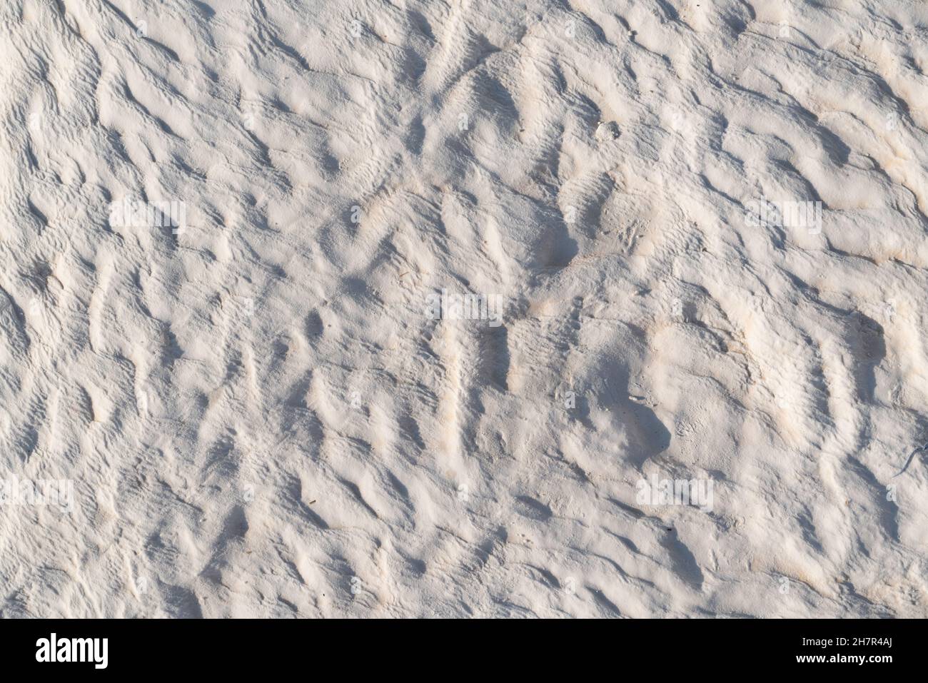 Nahaufnahme von oben, Pamukkale Travertin Details, Denizli, Türkei Stockfoto