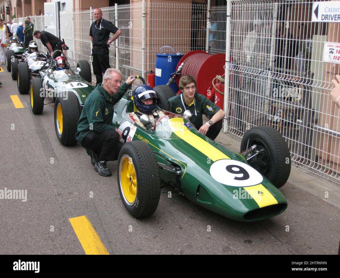 #9 Andy Middlehurst, ex Jim Clark/Pete Arundell Classic Team Lotus, 1500cc Lotus 25 beim GP-Treffen 8th in Monaco, 13th. Mai 2012. Stockfoto