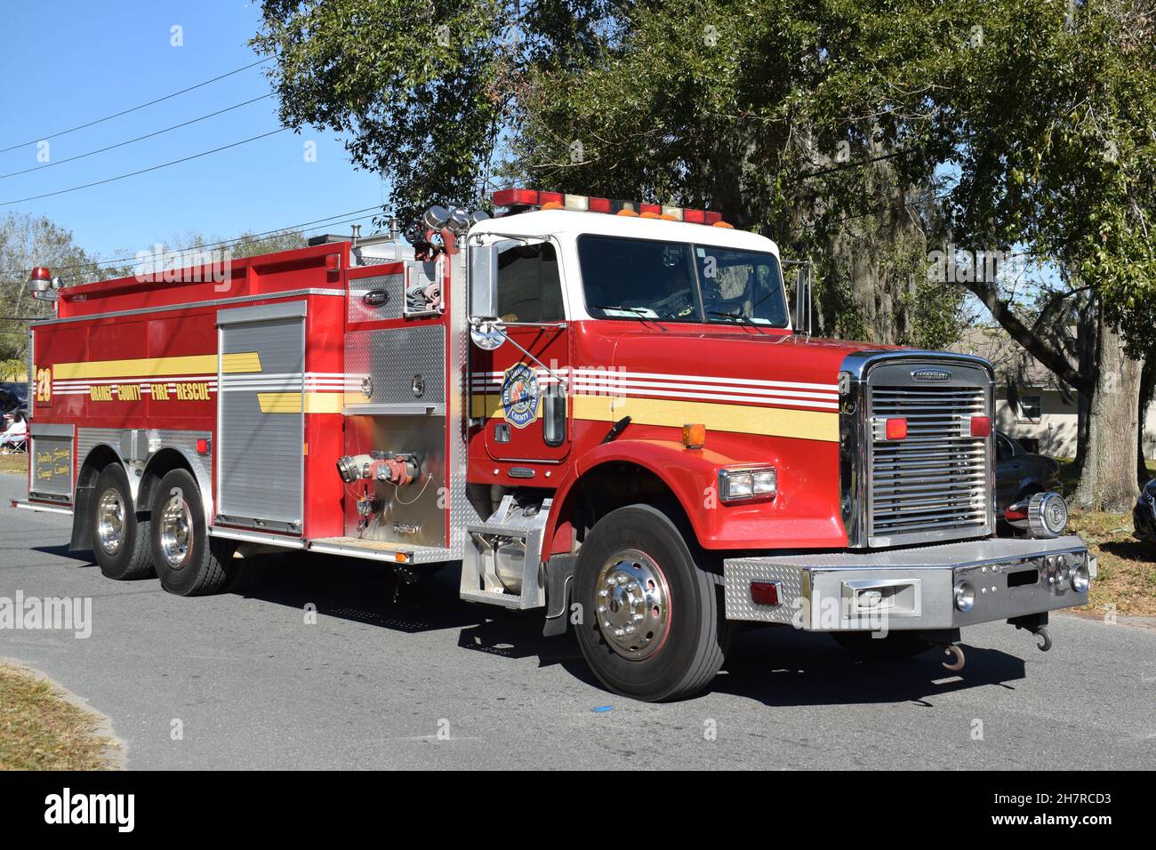 Florida Orange County Fire and Rescue Fire Engine 18. Januar 2021. Stockfoto