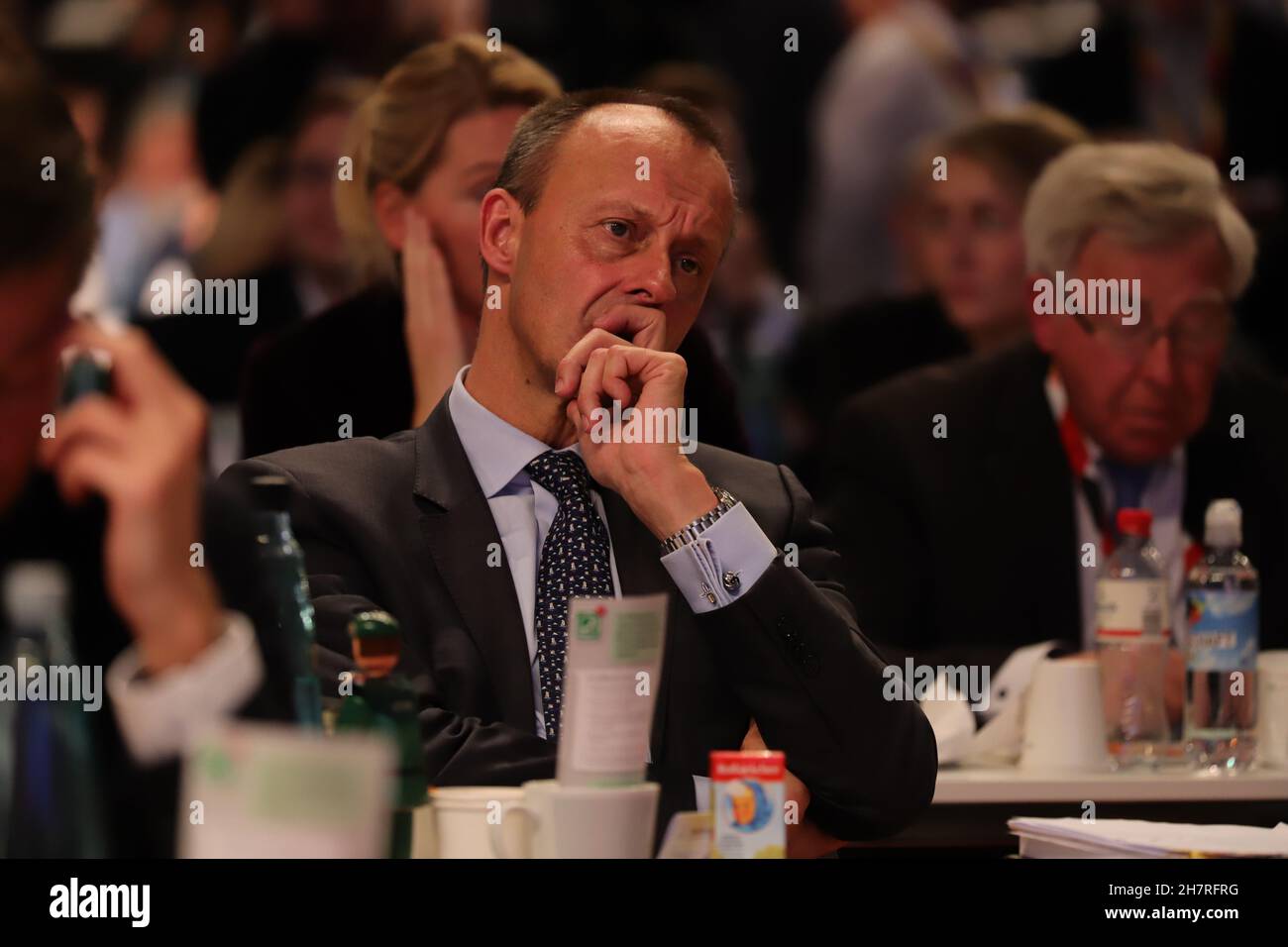 Friedrich Merz Kandid für den CDU-Parteivorsitz auf dem Bundestag der CDU 2018 in Hamburg Stockfoto