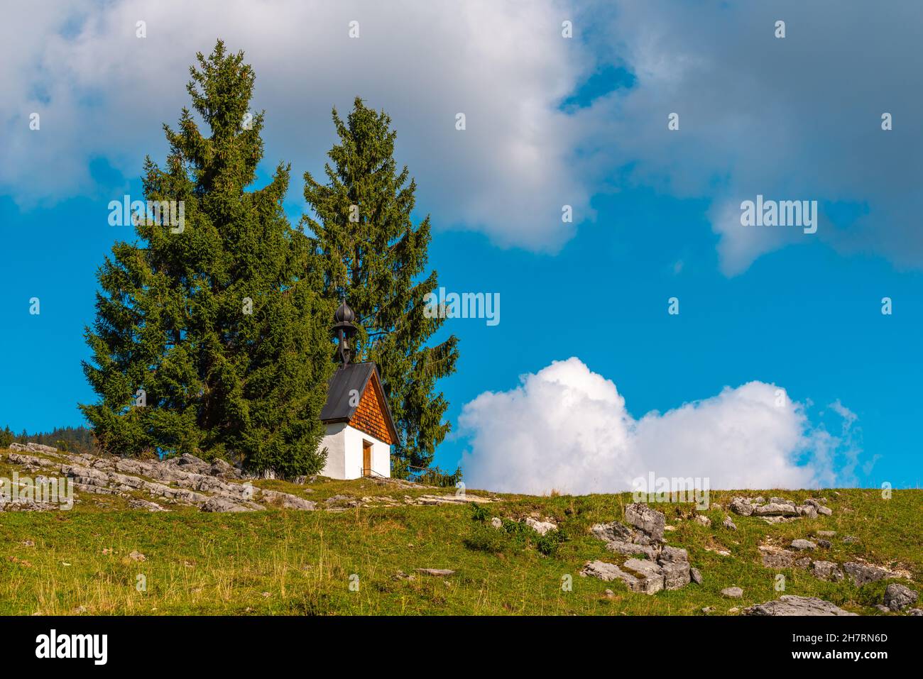 Winklmoosalm oder Winklmoosalm, Hochplateau 1170m ASL, Reit im Winkl, Chiemgau, Oberbayern, Bayrischen Alpen, Süddeutschland, Europa Stockfoto