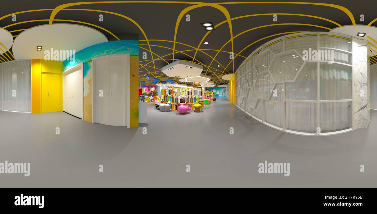 3D Render der Kindergartenvorschule Stockfoto
