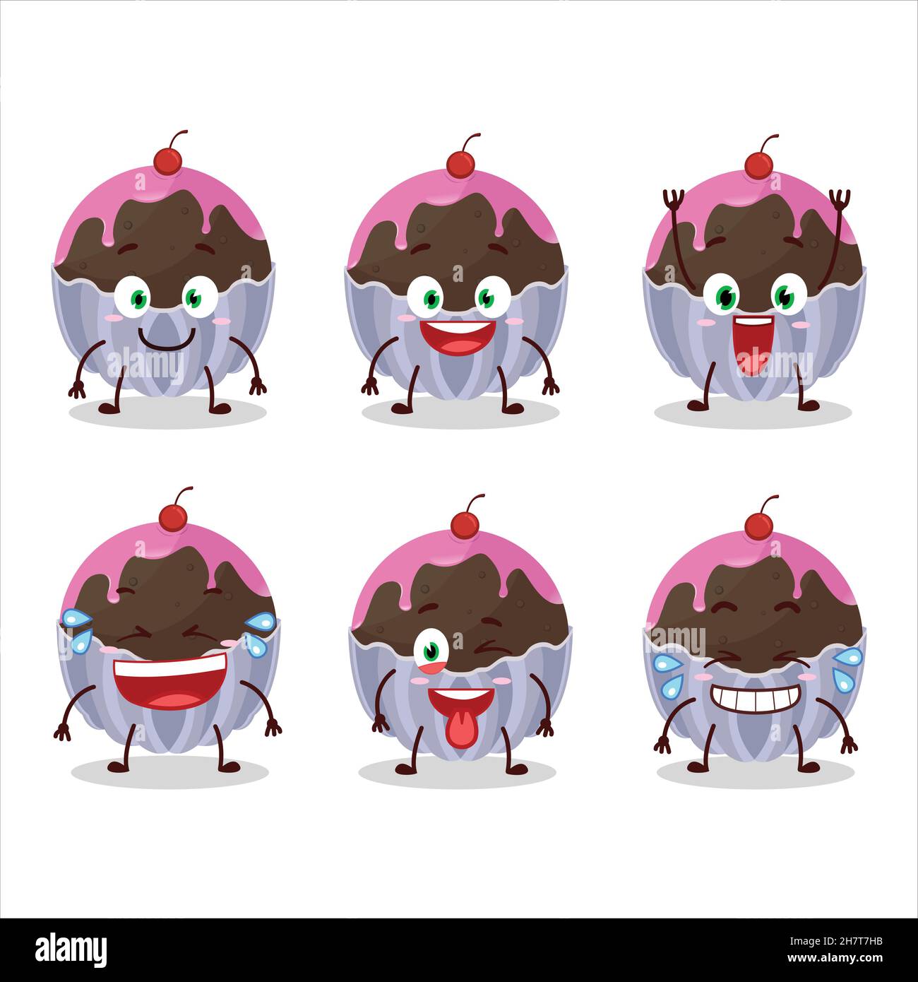 Cartoon-Charakter von brigadeiro Schokolade Süßigkeiten mit Lächeln Ausdruck. Vektorgrafik Stock Vektor