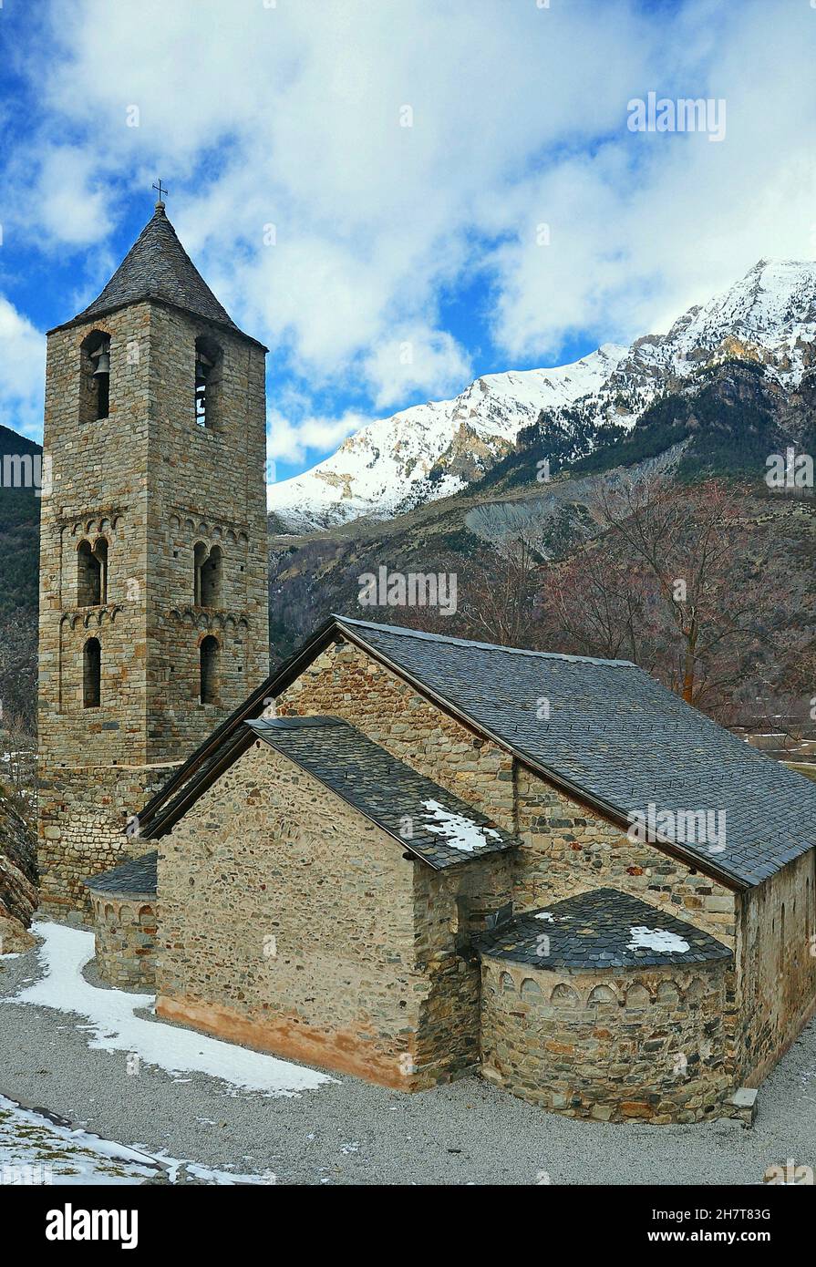 Kirche Sant Joan de Boí Region Alta Ribagorza in der Provinz Lèrida, Katalonien, Spanien Stockfoto