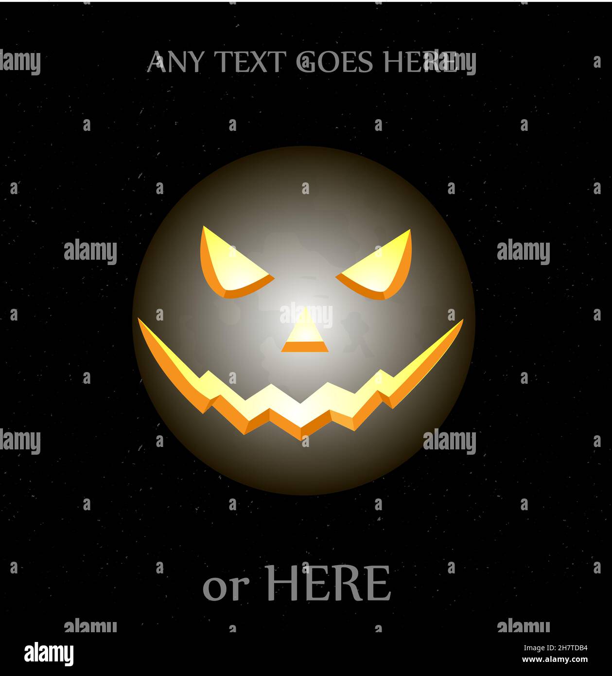 Evil Moon mit Sternen Halloween Vektor Illustration Stock Vektor