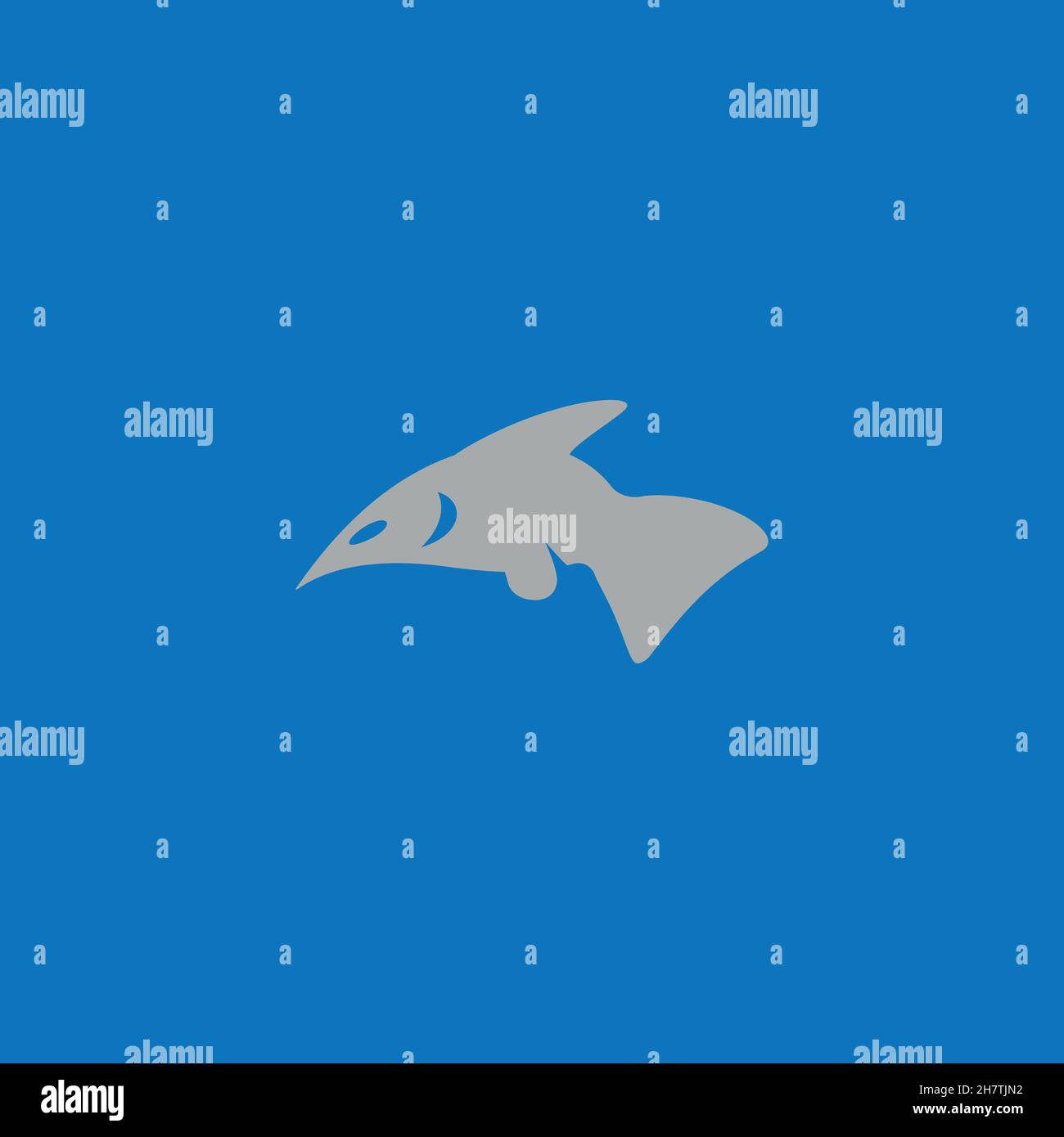 Fischschnur-Symbol. Einfacher Stil Fisch Shop großen Verkauf Poster Hintergrund-Symbol. Fish Company Logo Design-Element. T-Shirt-Druck. Vektor für Aufkleber. Stock Vektor