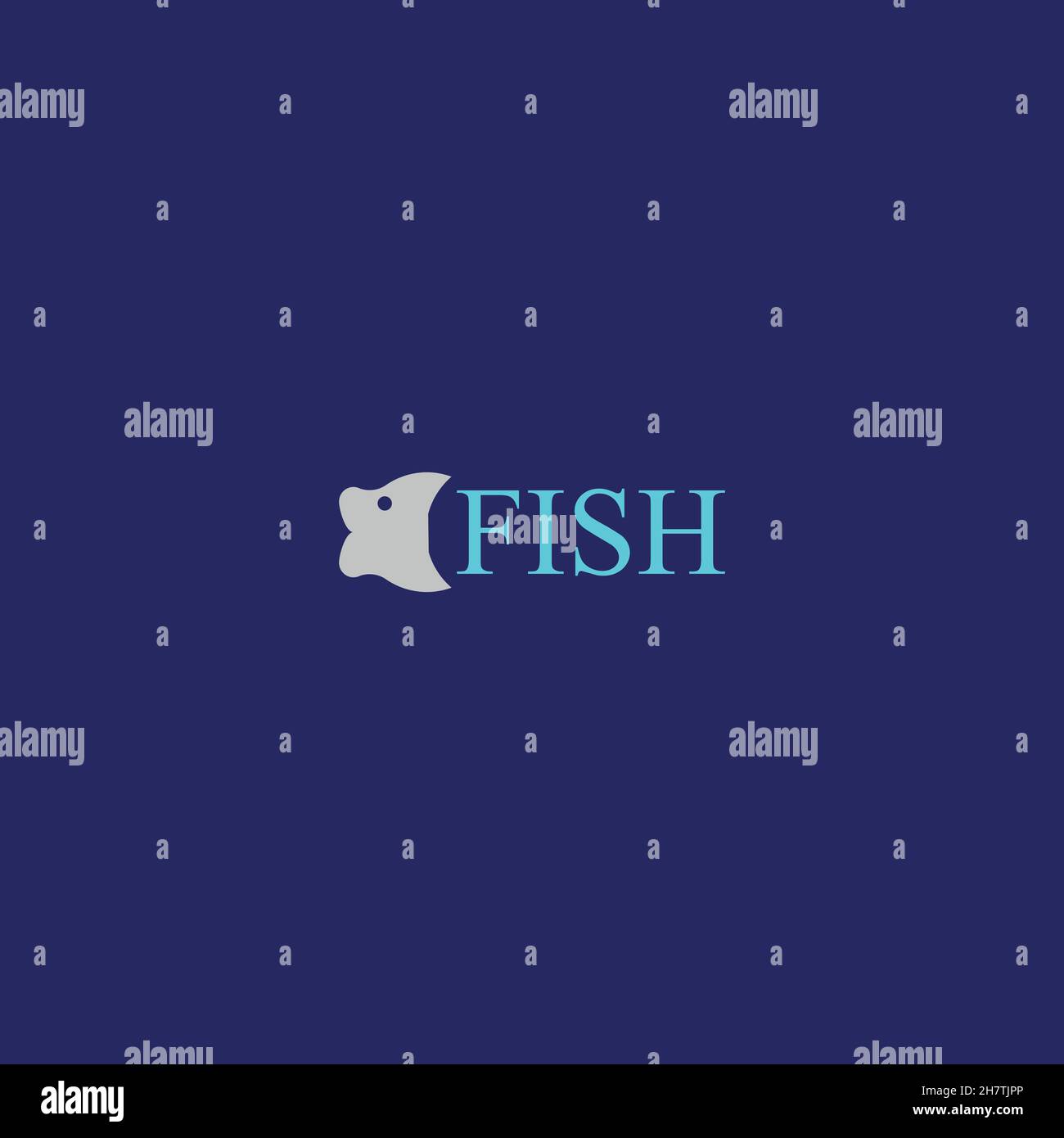 Fischschnur-Symbol. Einfacher Stil Fisch Shop großen Verkauf Poster Hintergrund-Symbol. Fish Company Logo Design-Element. T-Shirt-Druck. Vektor für Aufkleber. Stock Vektor