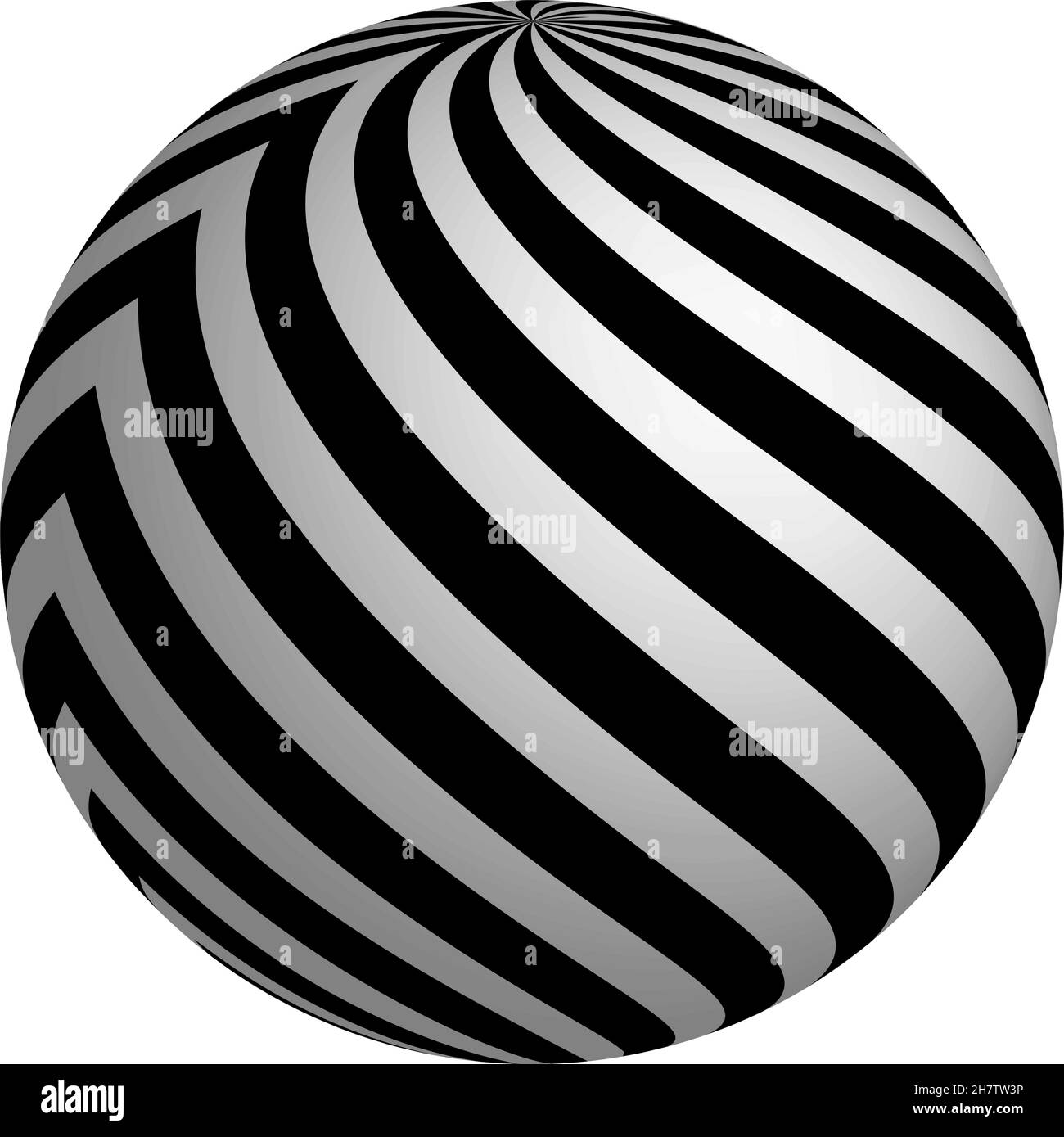 Schwarz-Weiß-Vektorkugel der Linien für die Gestaltung des Logos Stock Vektor