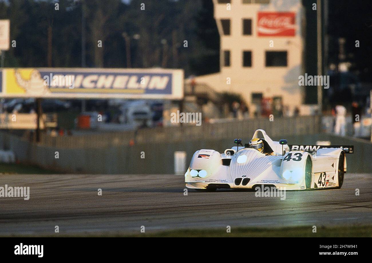 BMW V12 LMR-Rennen beim Rennen der American Le Mans Series in Road Atlanta Petit Le Mans-Rennen in Georgia USA 30/9/2000 Stockfoto