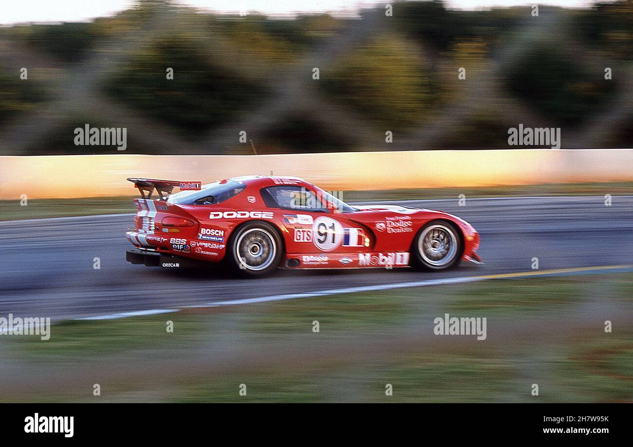 Dodge Viper GTS beim Rennen der American Le Mans Series in Road Atlanta Petit Le Mans Race Georgia USA 30/9/2000 Stockfoto