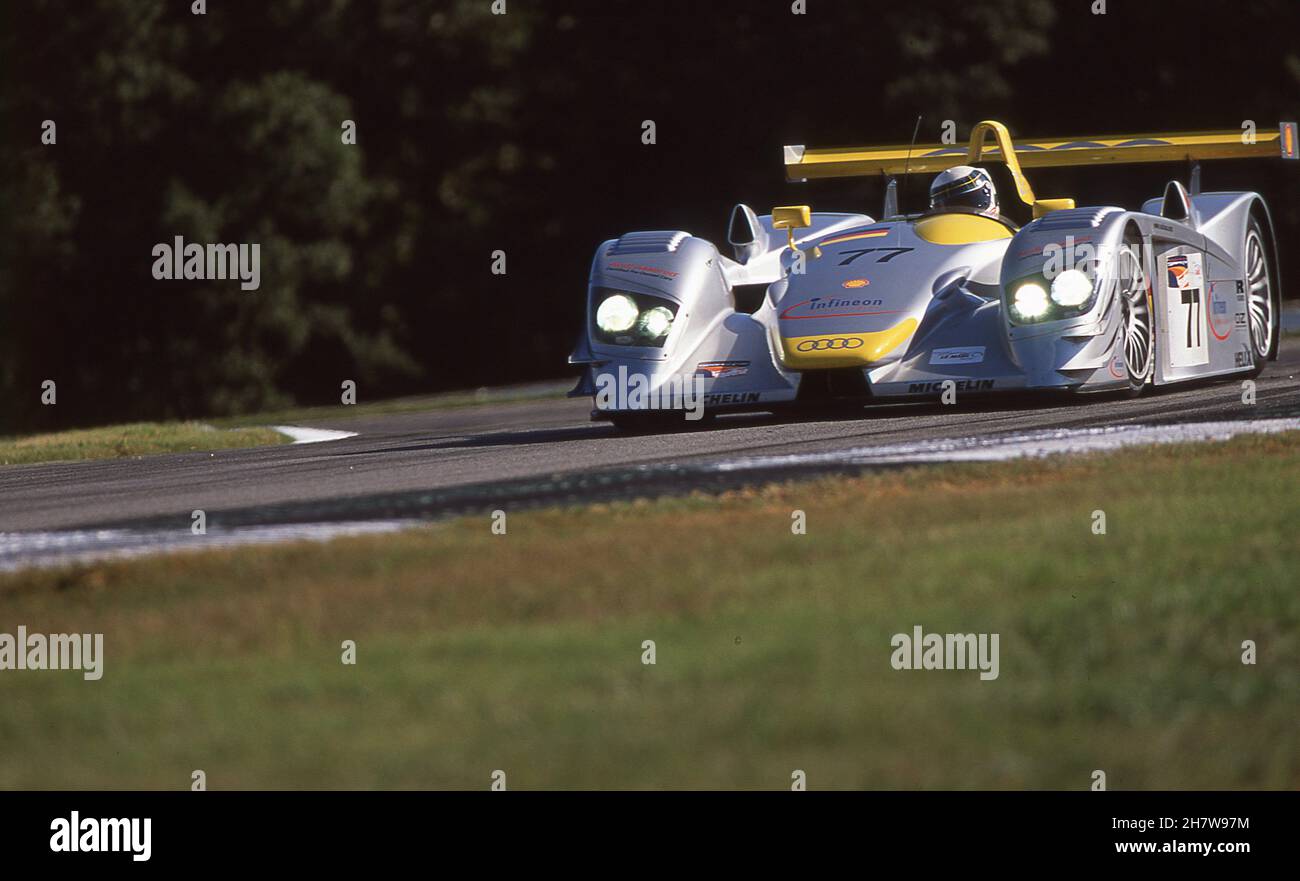 Audi R8 Sieger des Rennens der American Le Mans Series in Road Atlanta Petit Le Mans in Georgia USA 30/9/2000 Stockfoto