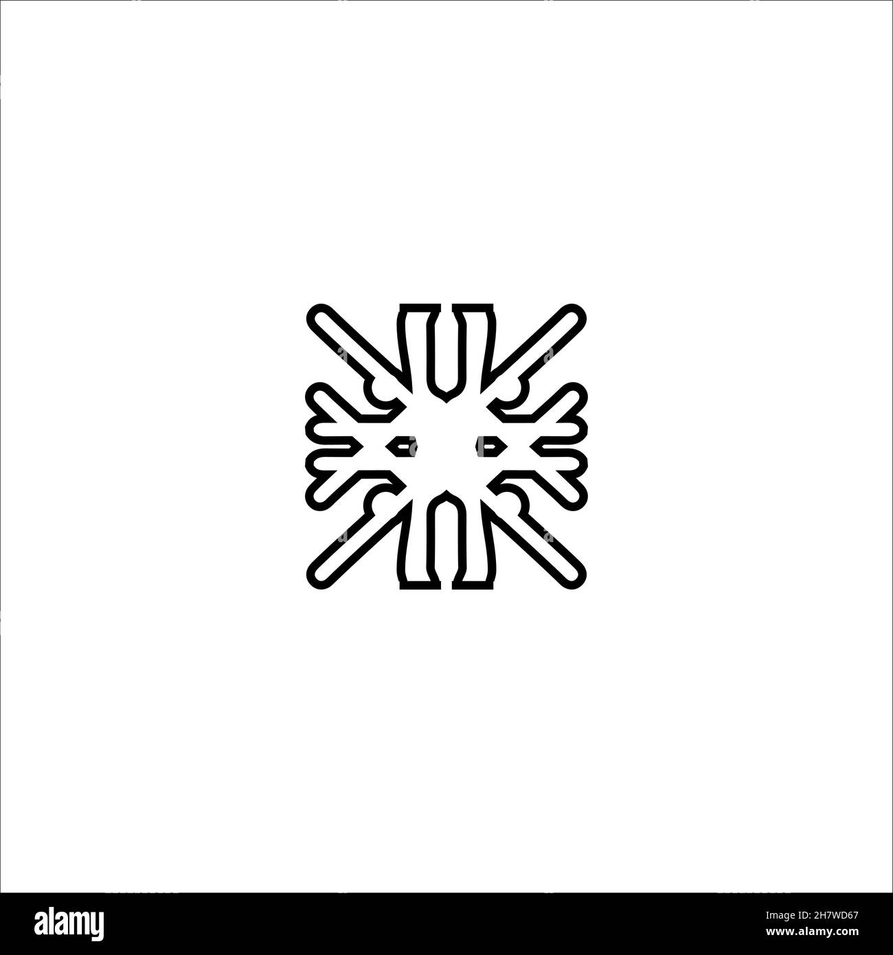 Symbol für die Schneelinie. Einfacher Stil Frohe Weihnachten Poster Hintergrund-Symbol. Logo-Design-Element. T-Shirt-Druck. Vektor für Aufkleber. Stock Vektor