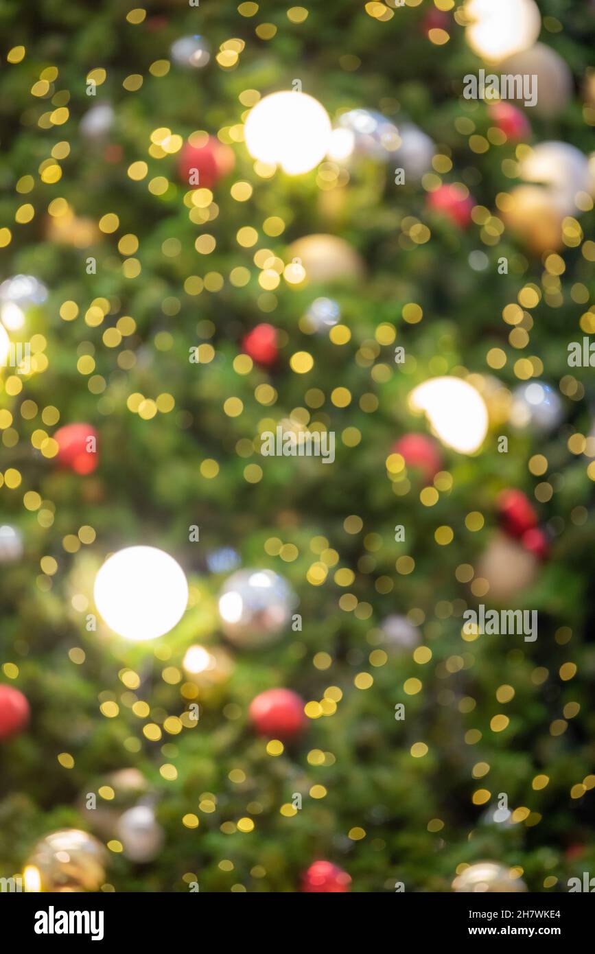 Bunte Bokeh Glitter defokussierte Lichter abstrakten Hintergrund. Stockfoto