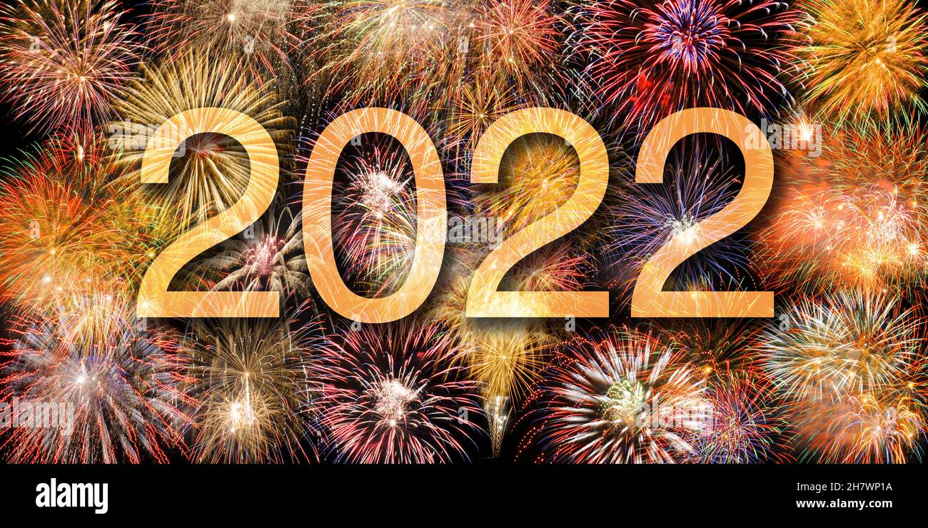 Frohes neues Jahr 2022 Stockfoto