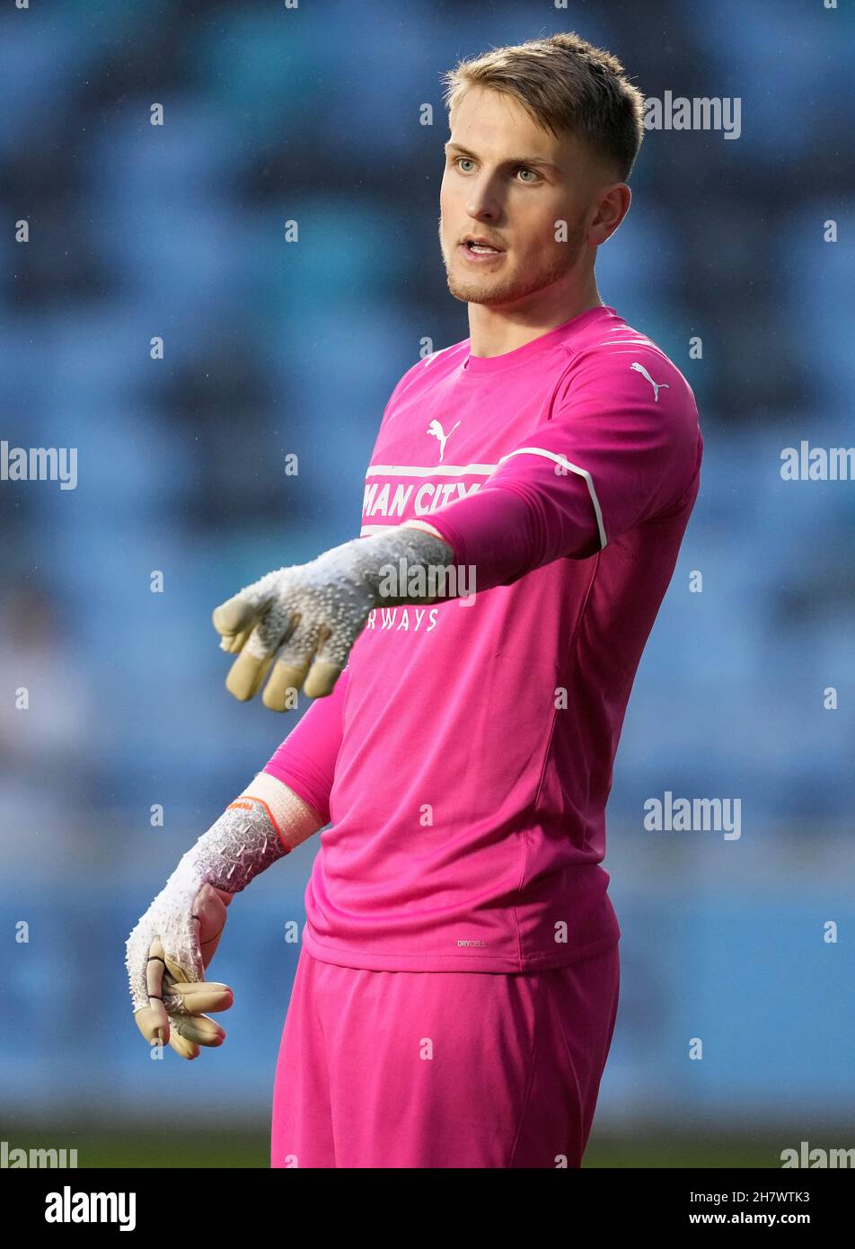 Manchester, England, 24th. November 2021. Mikki Van SAS aus Manchester City während des UEFA Youth League-Spiels im Academy Stadium in Manchester. Bildnachweis sollte lauten: Andrew Yates / Sportimage Kredit: Sportimage/Alamy Live News Stockfoto