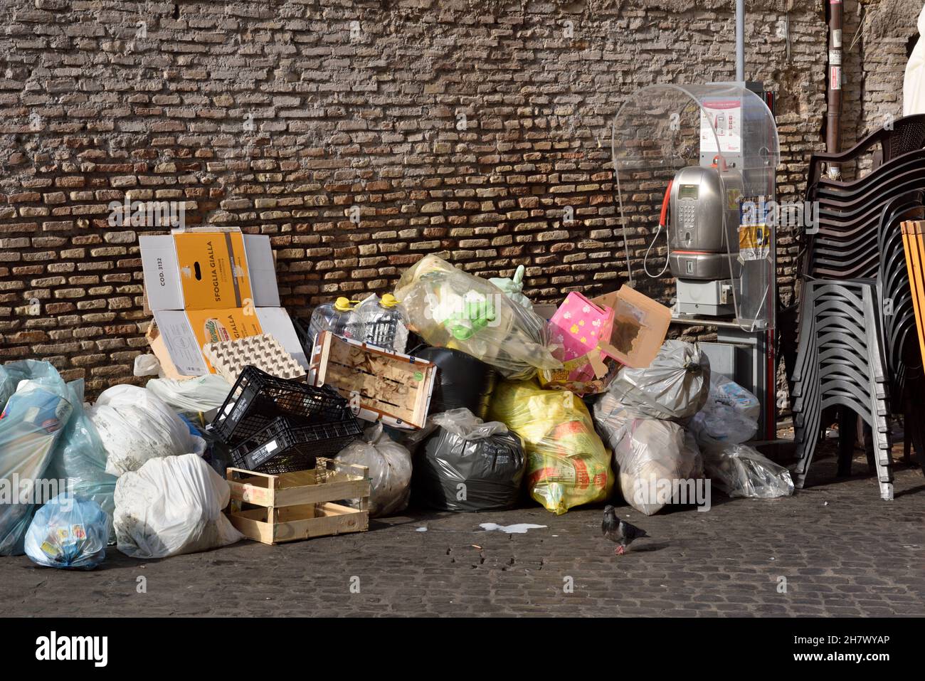 italien, rom, Altstadt, Müll Stockfoto