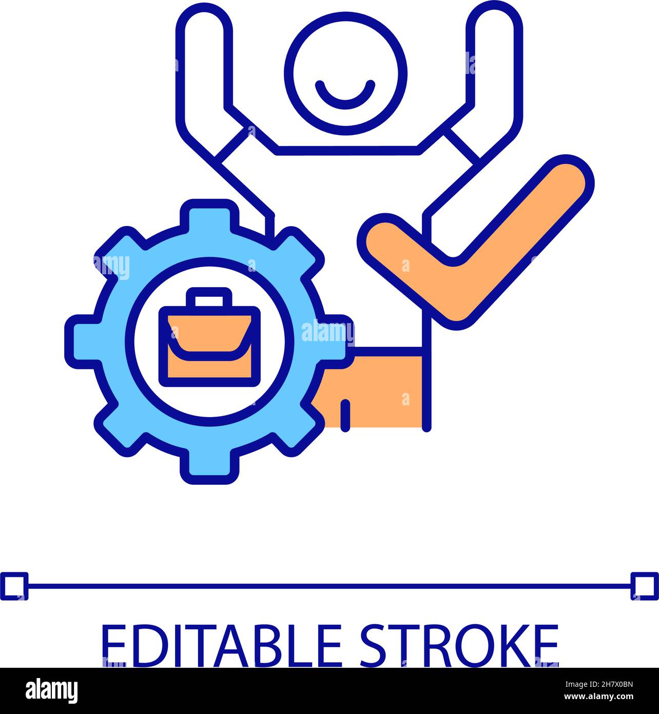 RGB-Farbsymbol für produktive Mitarbeiterleistung Stock Vektor