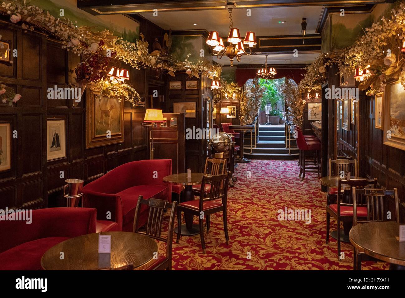 Bar of Rules Restaurant, London Stockfoto