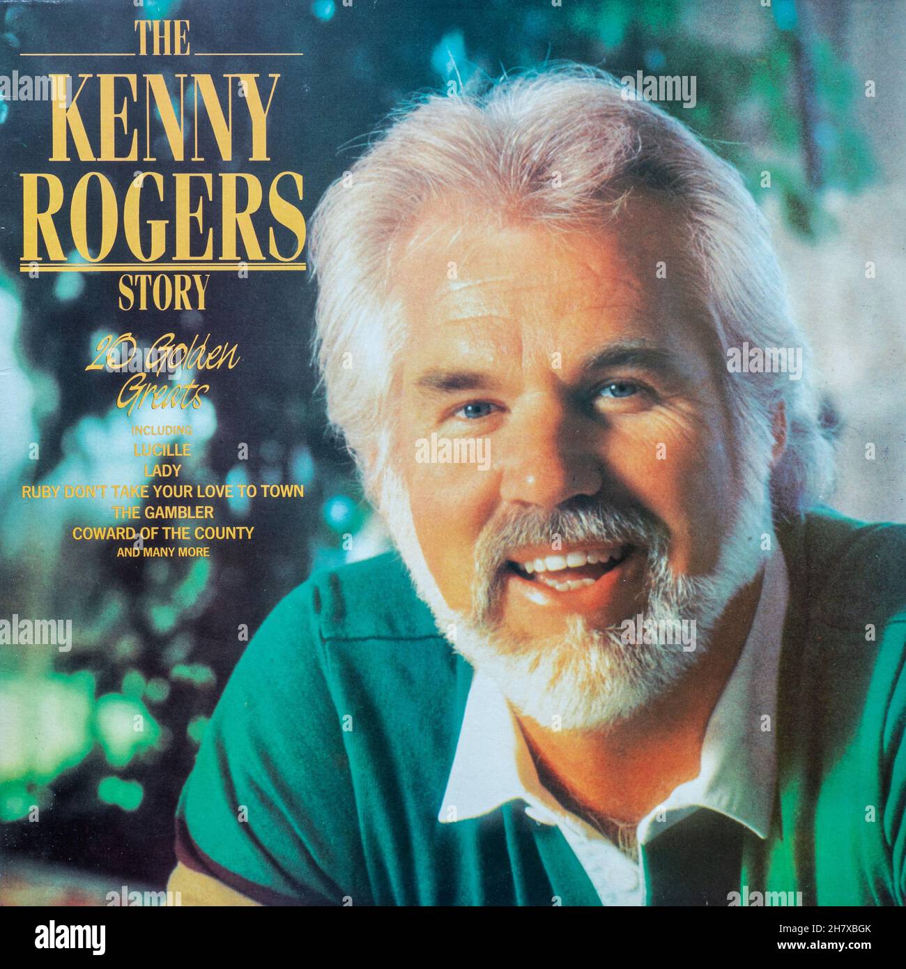 The Kenny Rogers Story, 20 goldene Größen, 1985 Vinyl-LP-Plattencover, Album des amerikanischen Country-Sängers Stockfoto