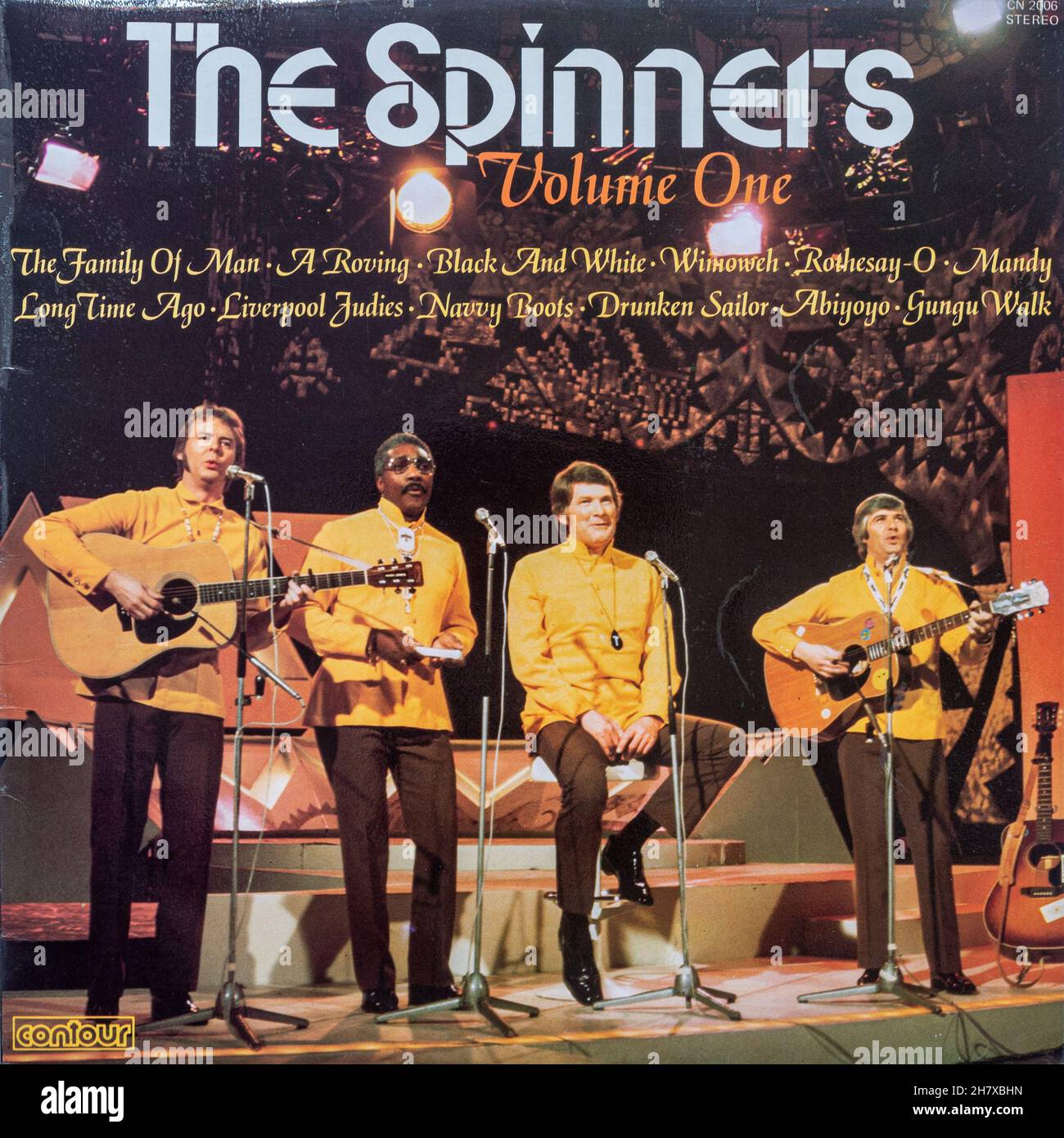 The Spinners Volume One, Vinyl-LP-Album-Cover. Aufnahme von der amerikanischen Rhythm and Blues Vocal Group Stockfoto