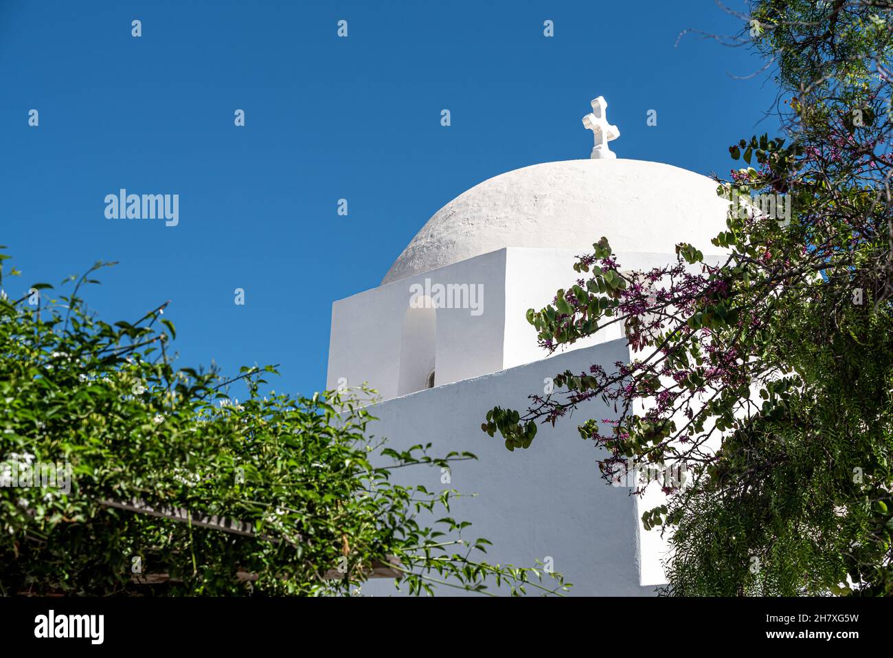 Kirche auf der Insel Folegandros Kykladen Griechenland Stockfoto