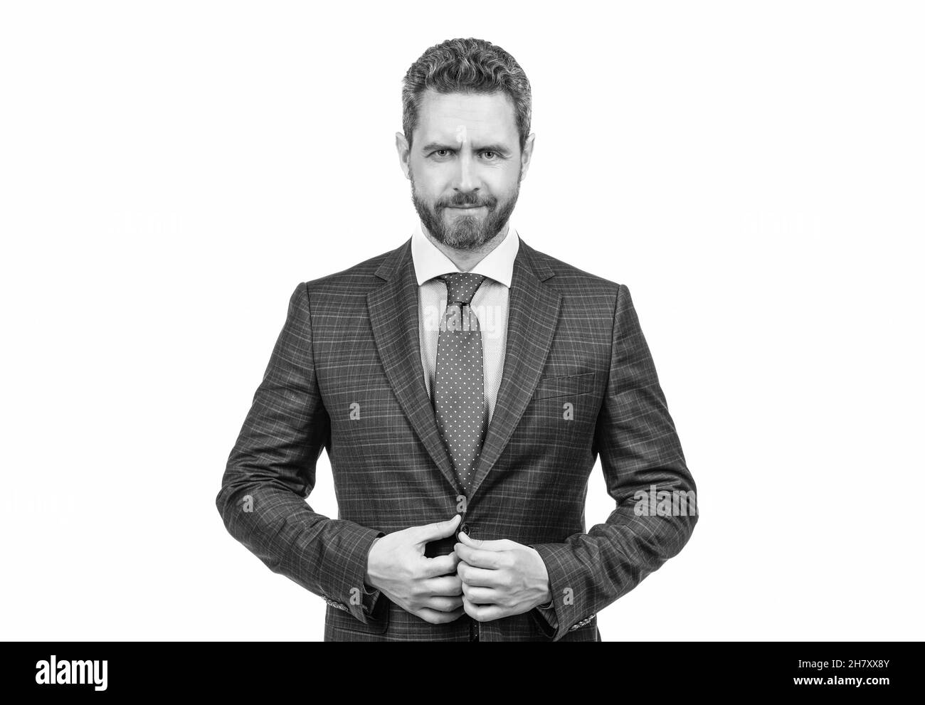 Kleidung, die Business bedeutet. Professioneller Mann im Anzug. Beruf und Karriere Stockfoto