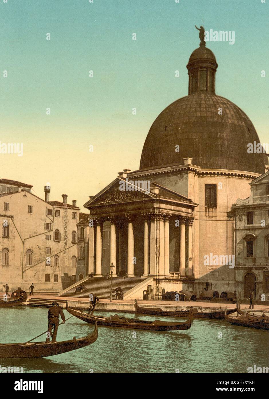 San Simeone Piccolo Kirche, Venedig, Italien, Farbphotochromdruck ca., 1890 bis 1900 Stockfoto