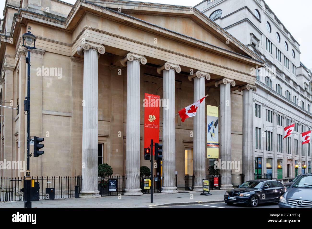 Canada House, Sitz der High Commission of Canada, Trafalgar Square, London, Großbritannien Stockfoto