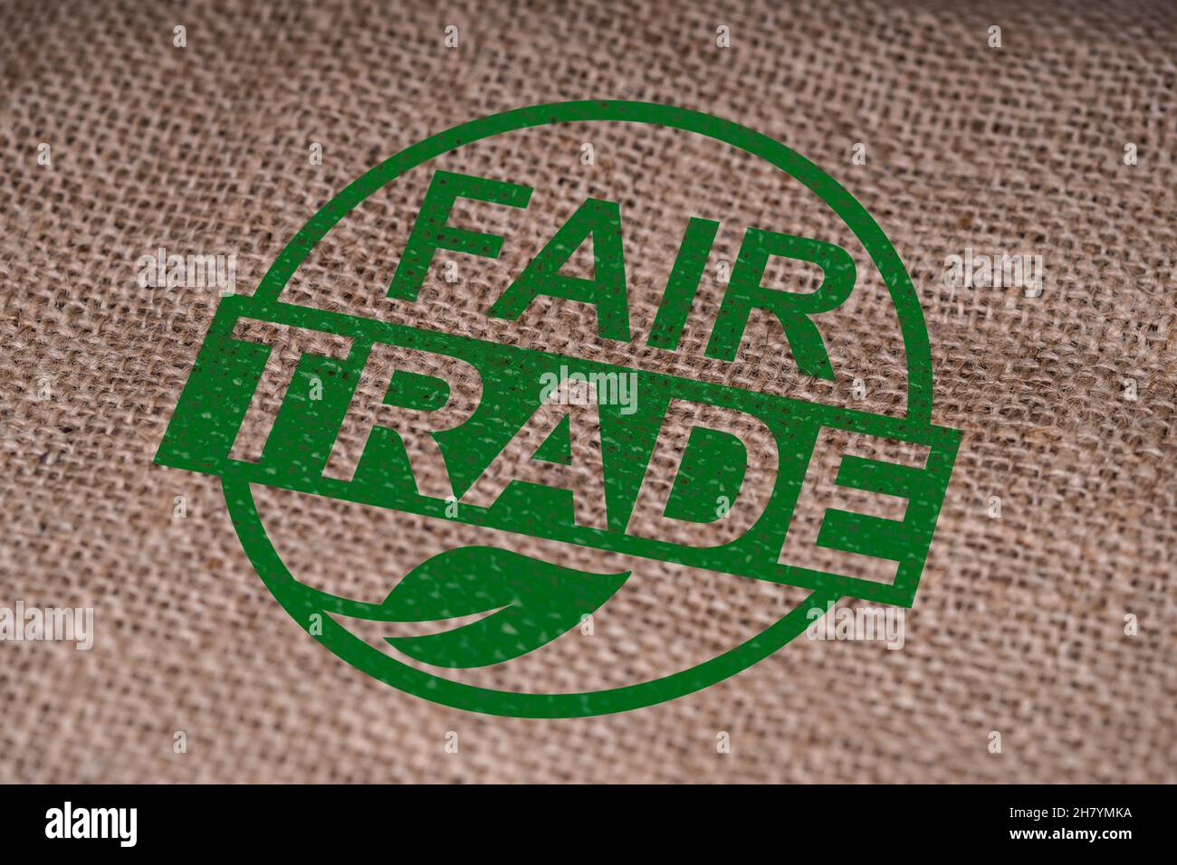 Fair-Trade-Etikett Oder Textmarke Auf Dem Produkt Stockfoto