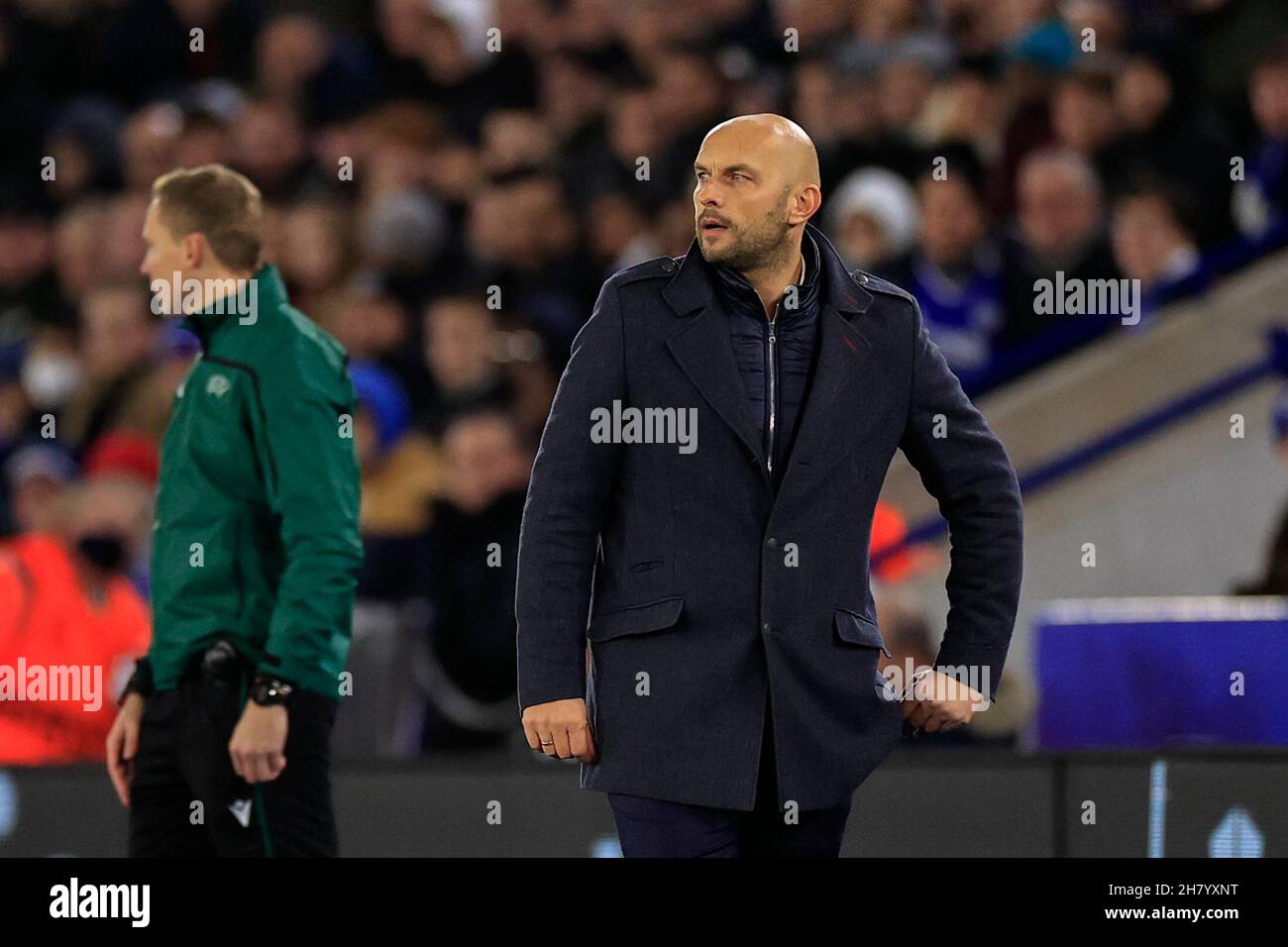 Czeslaw Michniewicz, der Manager von Legia Warsaw in Leicester, Großbritannien, am 11/25/2021. (Foto von Conor Molloy/News Images/Sipa USA) Stockfoto