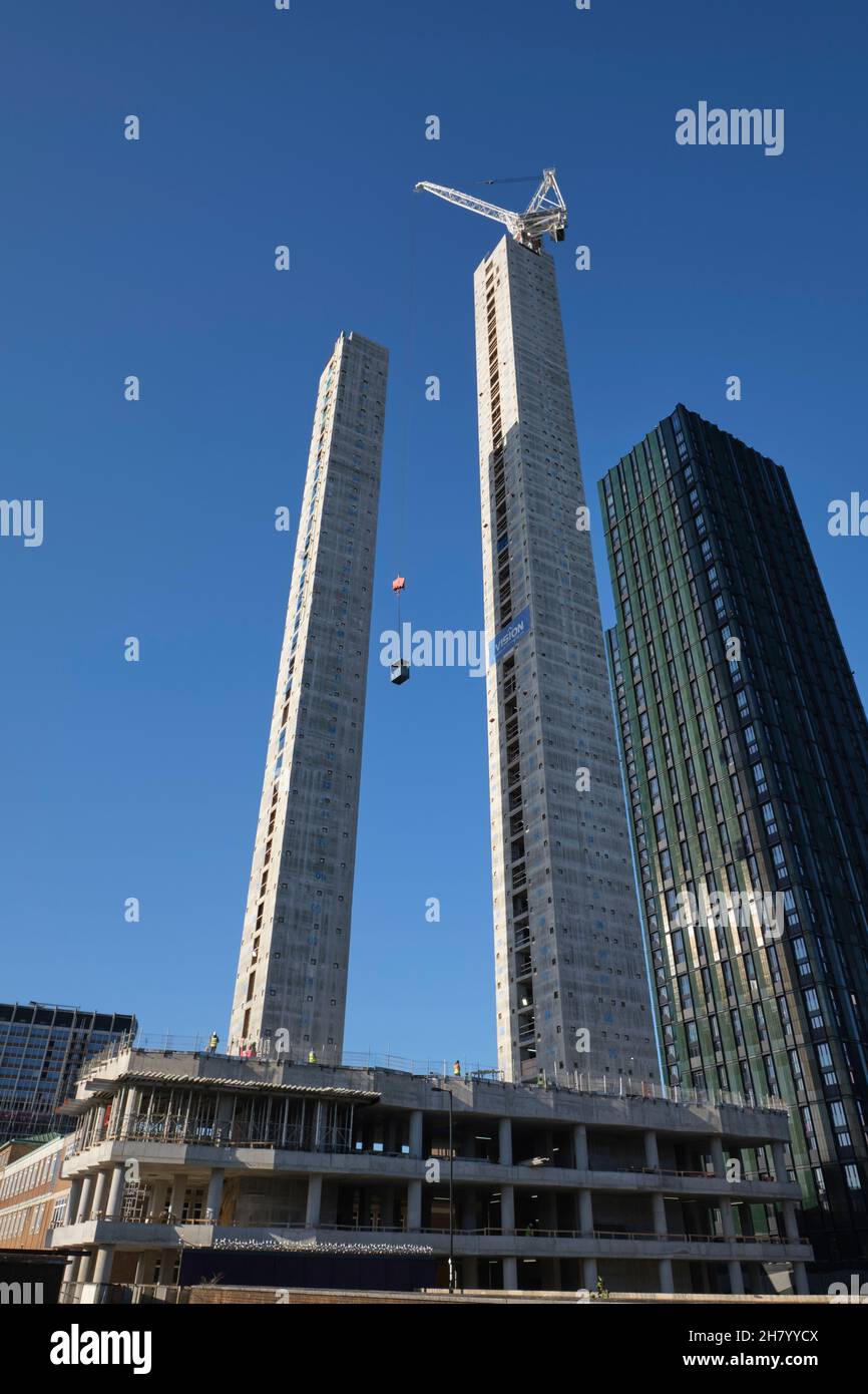 Die sich ständig ändernde Skyline von Croydon in Surrey England Stockfoto