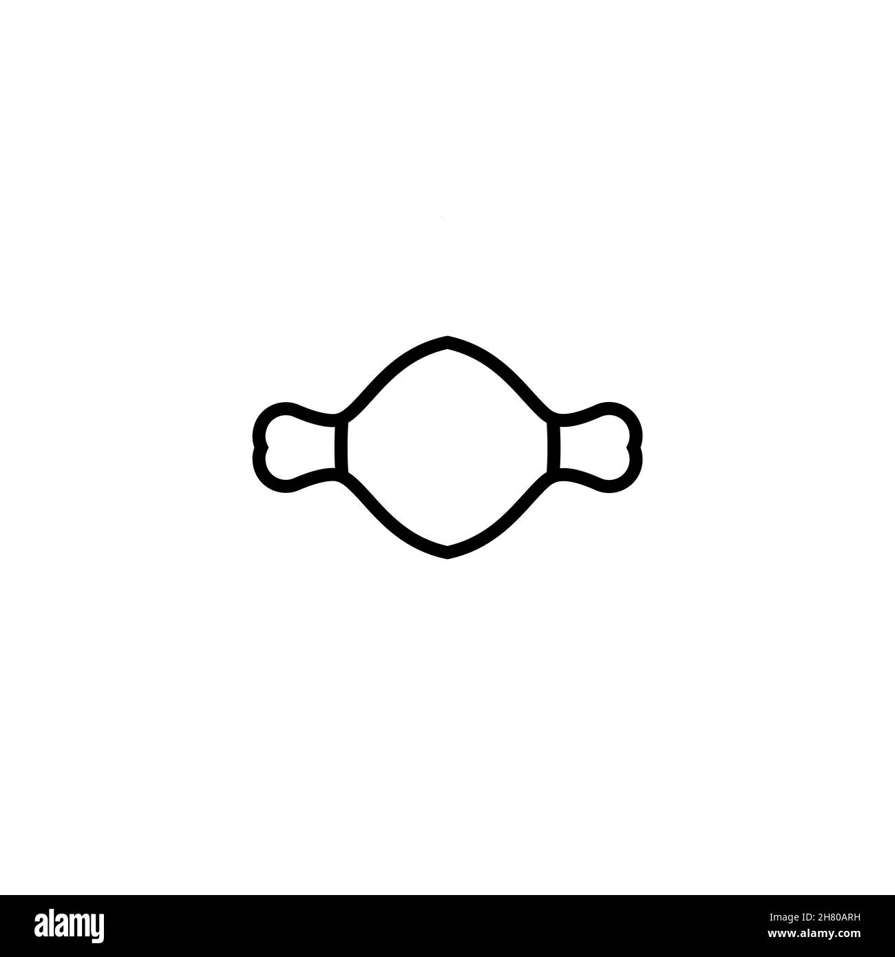 Candy-Flat-Symbol. Einfaches Symbol für süße Lebensmittel. Logo-Design-Element. T-Shirt-Druck. Vektor für Aufkleber. Stock Vektor