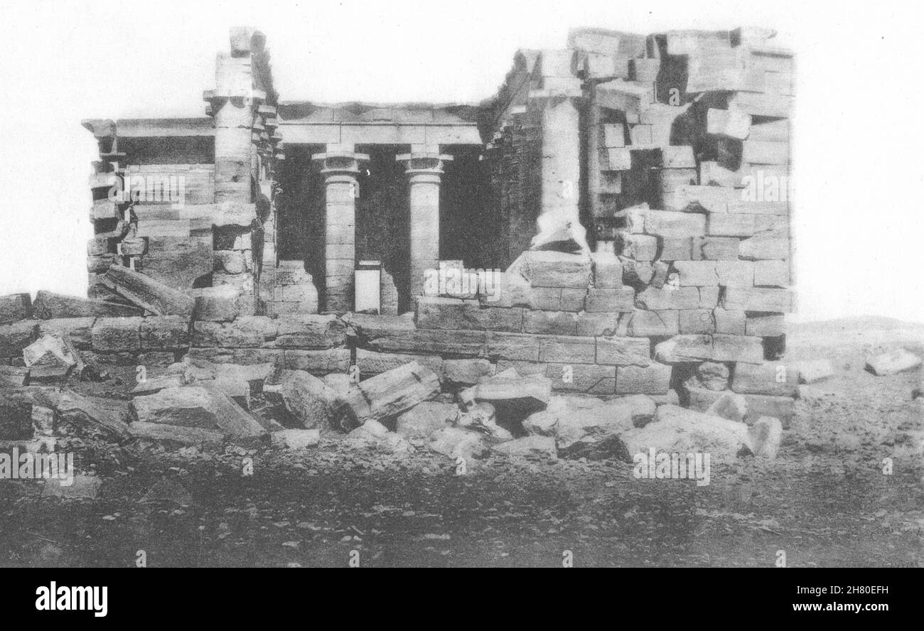 ÄGYPTEN. Temple of Maharakkah, Nubie (Nubia) um 1850 1935 alter Vintage-Druck Stockfoto