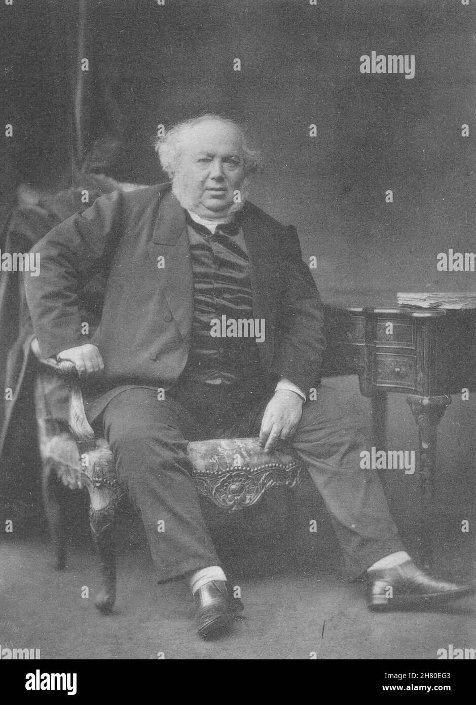 AUTOREN. Porträt des Kritikers und Chronisten Jules Janin, um 1860 1935 Alter Druck Stockfoto