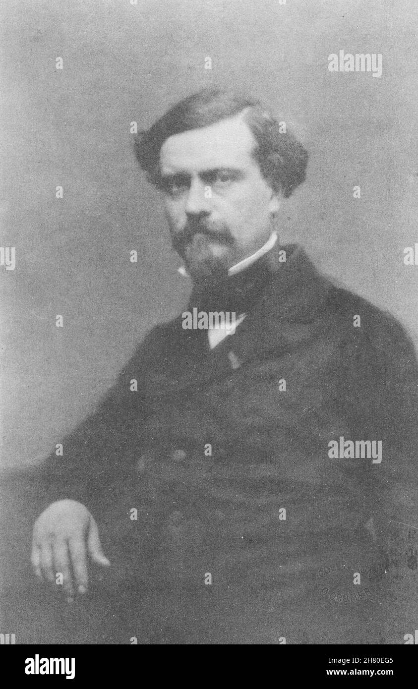 FRANCIS WEY. Schriftsteller, Chronist, Kunstkritiker der Fotografie, ca. 1852 1935 alter Druck Stockfoto